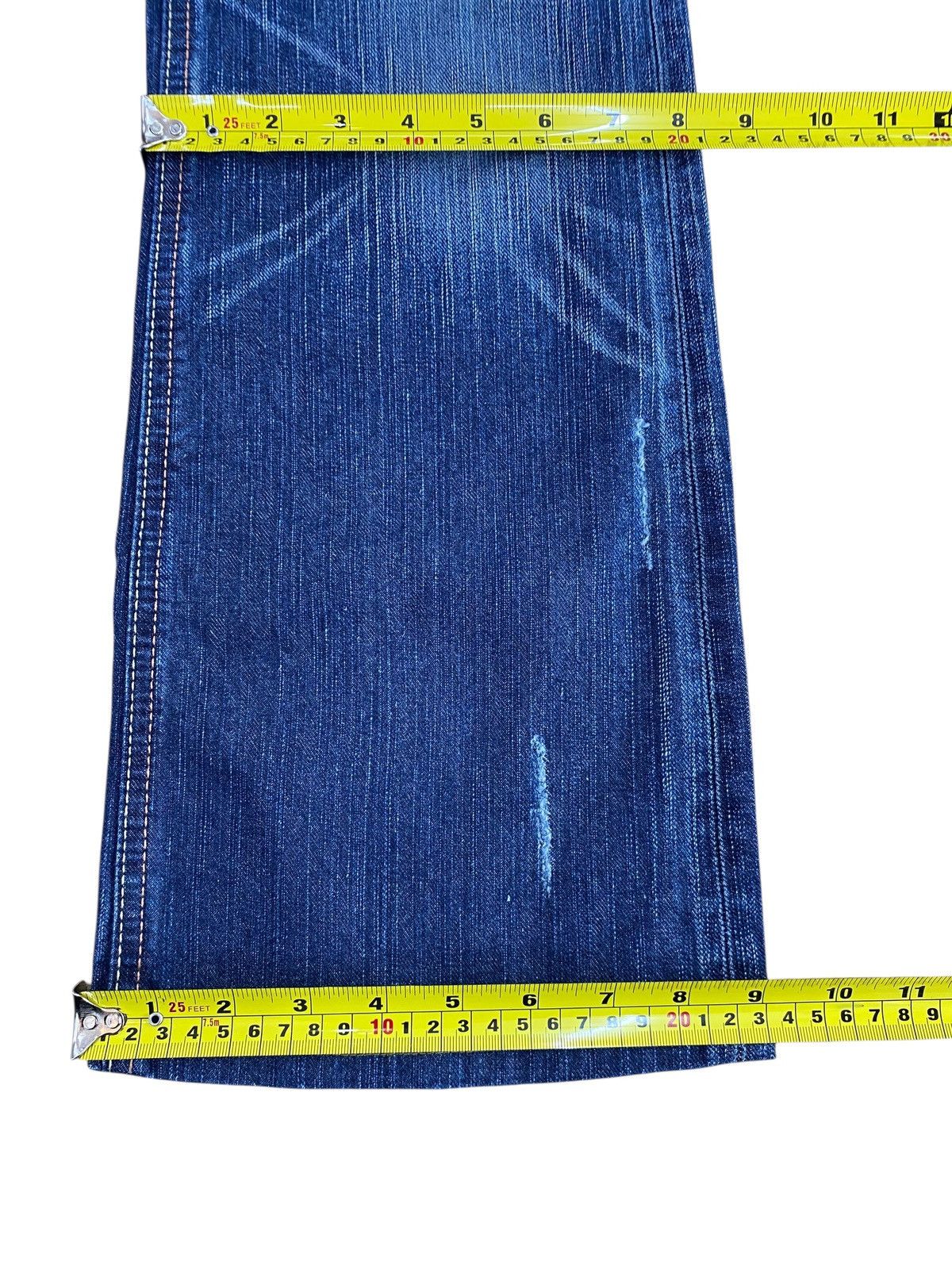 Japanese Brand Distressed Flared Jeans Heavy Whisker Wash Wide Bell Bottom Size US 30 / EU 46 - 7 Thumbnail