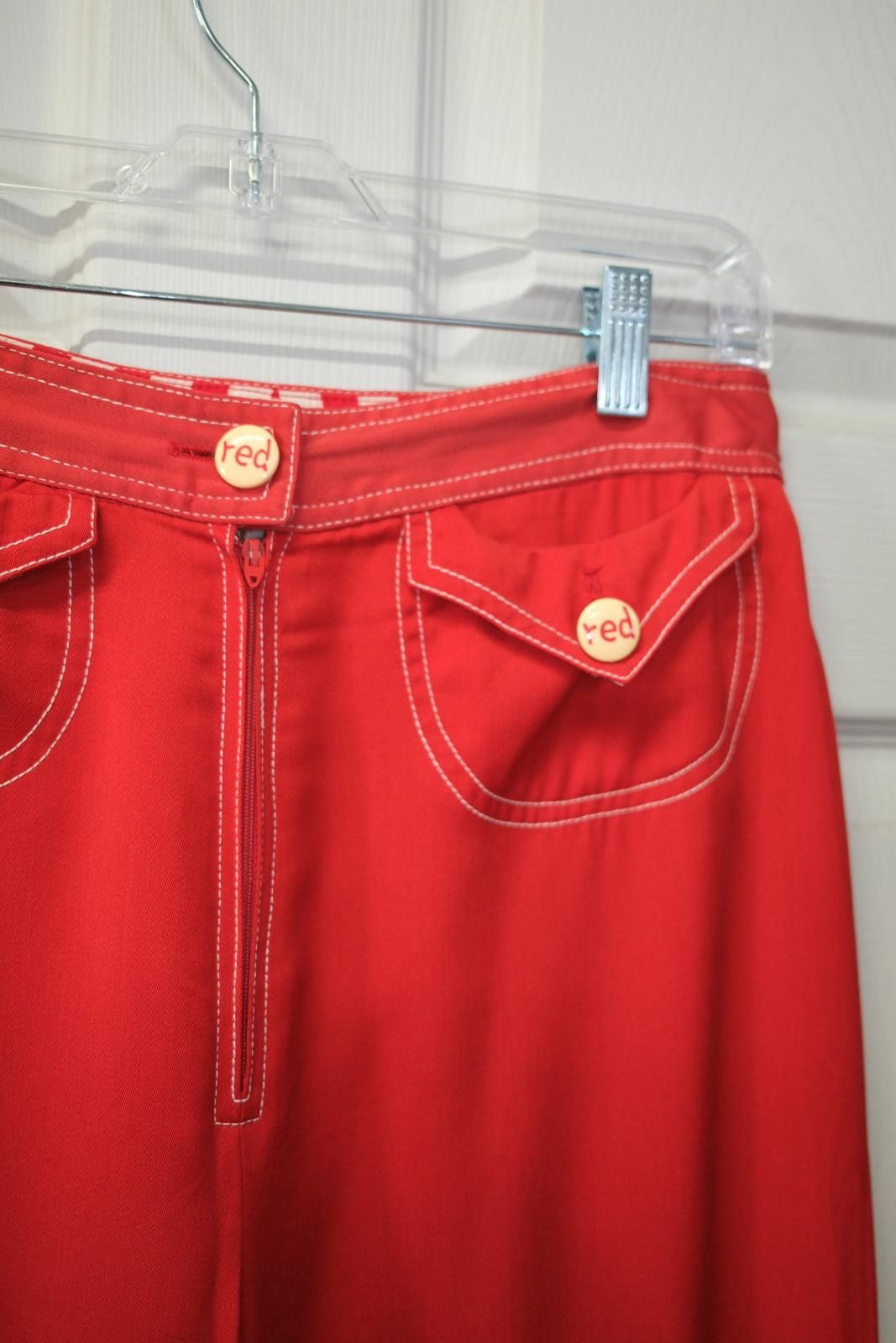 Other 70's The Strawberry Plant Front Pocket Wide-Leg Pant Size 28" / US 6 / IT 42 - 3 Thumbnail
