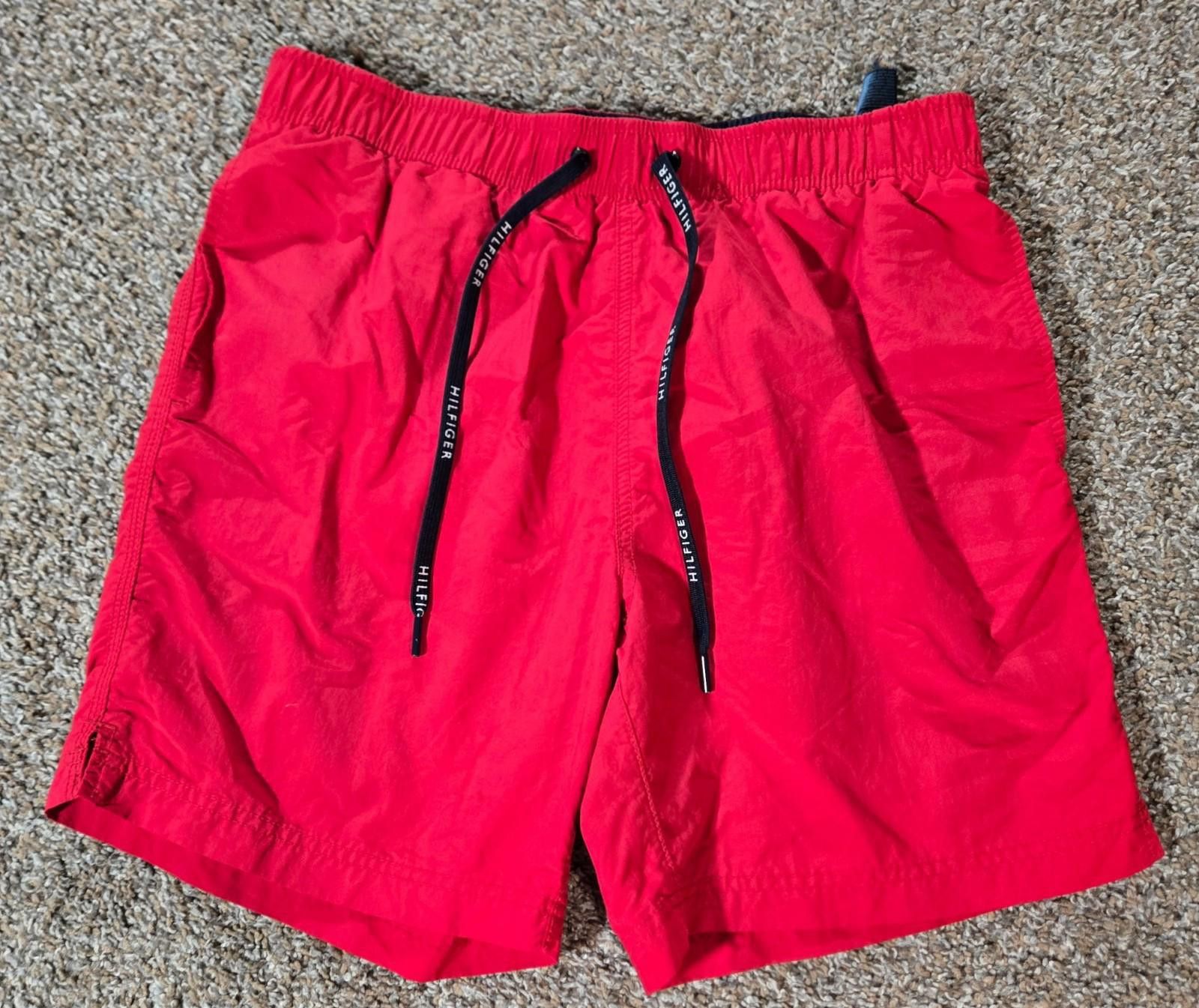Tommy Hilfiger Tommy Hilfiger red drawstring swim trunks Lined Pockets M Size US 32 / EU 48 - 1 Thumbnail