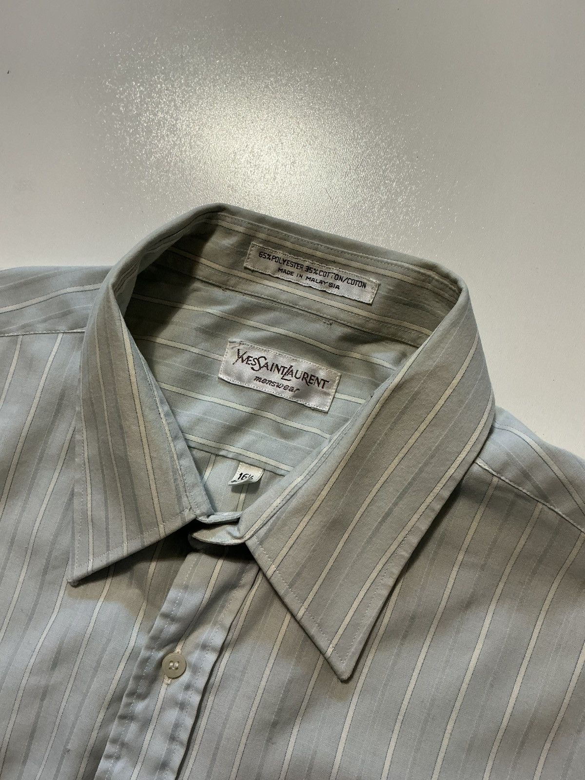 Yves Saint Laurent Vintage 80s YSL Yves Saint Laurent Striped Button Shirt Size US S / EU 44-46 / 1 - 8 Thumbnail