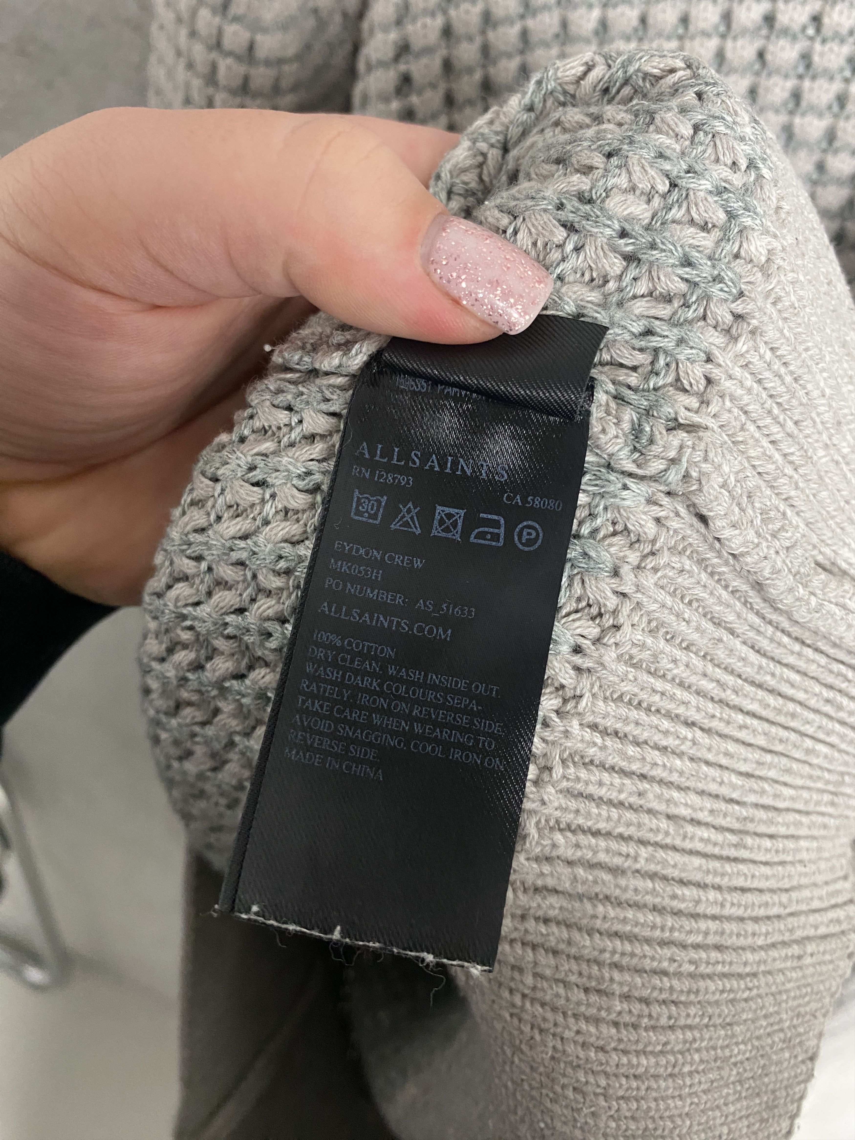 Allsaints Allsaints Eydon Crew heavy sweater knitwear Size US S / EU 44-46 / 1 - 5 Thumbnail