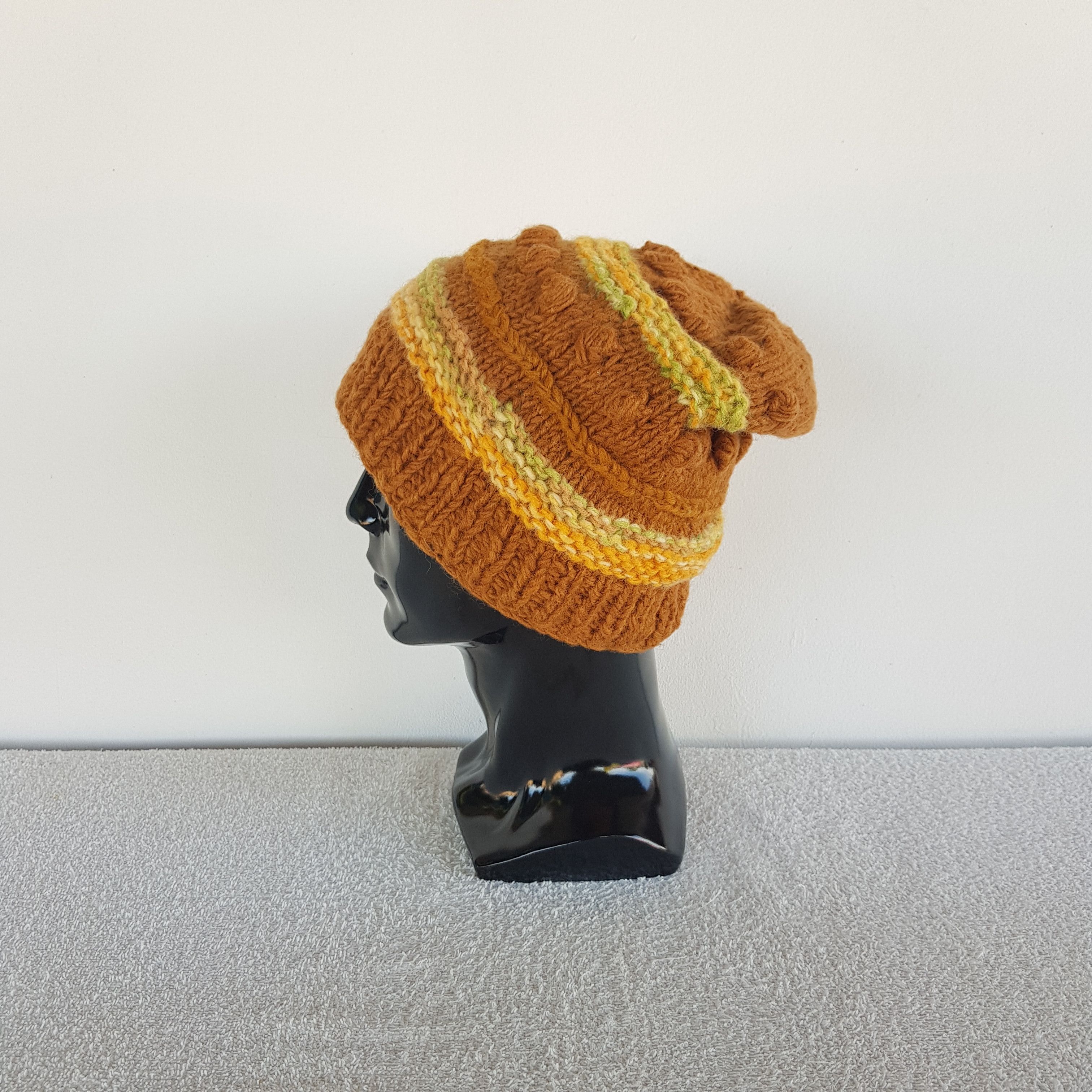 Japanese Brand Vintage Japanese Wool Beanie Isle Ribbed Knit Snow Caps Hats Size ONE SIZE - 4 Thumbnail