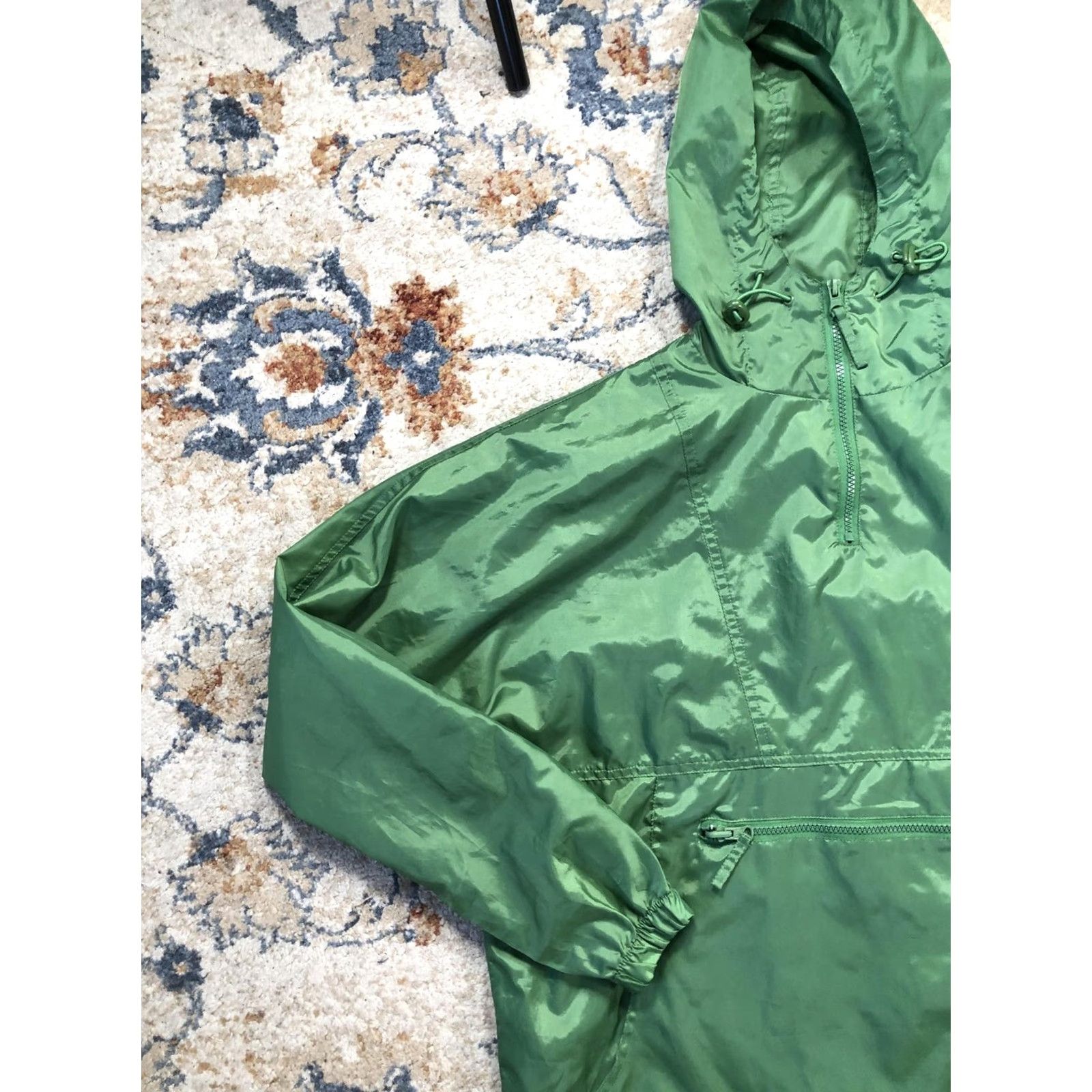 John Deere John Deere Jacket Mens M Green Hooded 1/4 Zip Windbreaker Anorak Airlight Pockets Zip Front Kangaroo Pocket Casual Outdoor Size US M / EU 48-50 / 2 - 3 Thumbnail