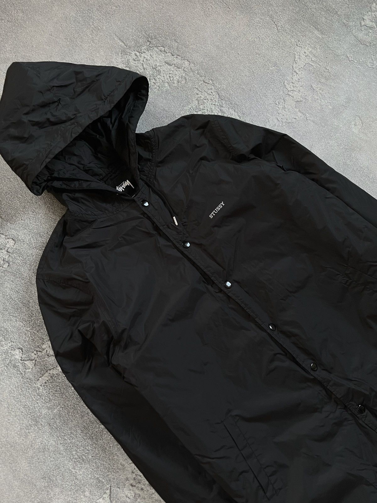 Stussy Stussy Jacket Nylon Hooded Windbreaker Rain Long Coat Logo Size US M / EU 48-50 / 2 - 4 Thumbnail