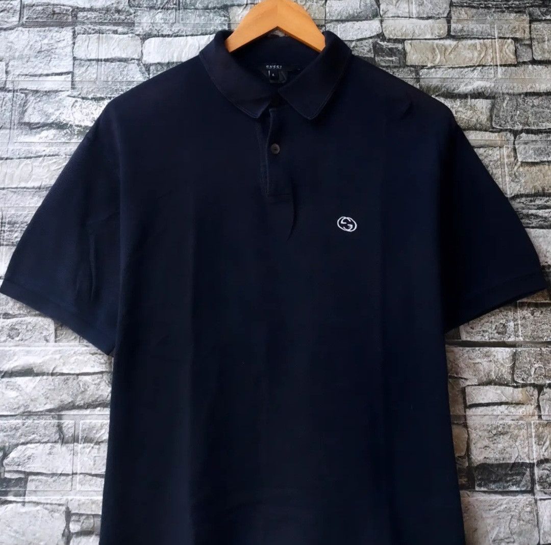 Gucci Vintage Gucci GG Small Logo Embroidered Polo Shirt Size US L / EU 52-54 / 3 - 2 Thumbnail