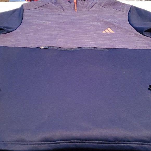 Adidas Adidas Textured Anorak Blue 2-Toned Cinched Sz. L Hoodie Size US L / EU 52-54 / 3 - 12 Thumbnail