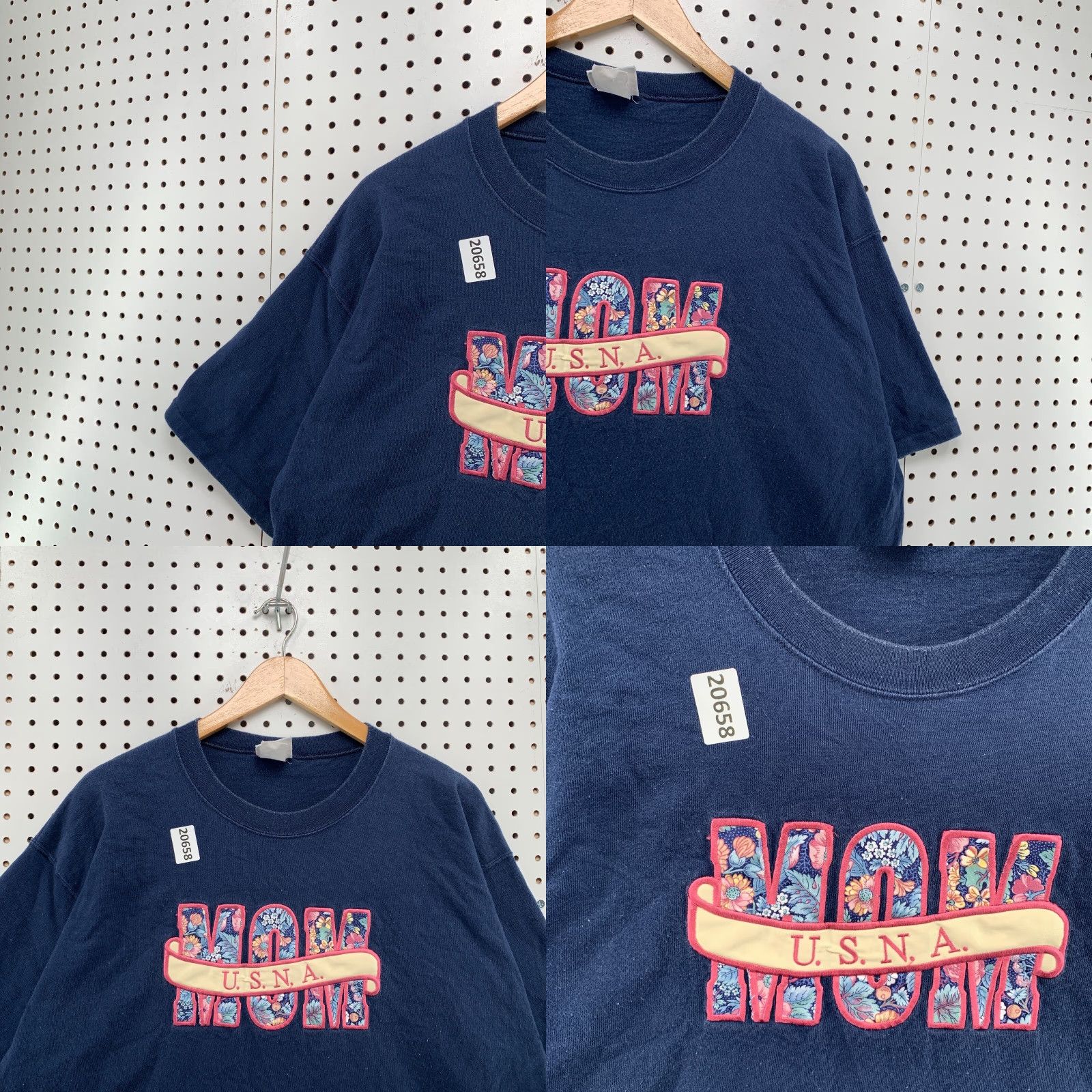 Vintage VINTAGE 90s USNA MOM Shirt Womens XL Navy Blue Floral Single Stitch 23x30 Size XL / US 12-14 / IT 48-50 - 8 Thumbnail