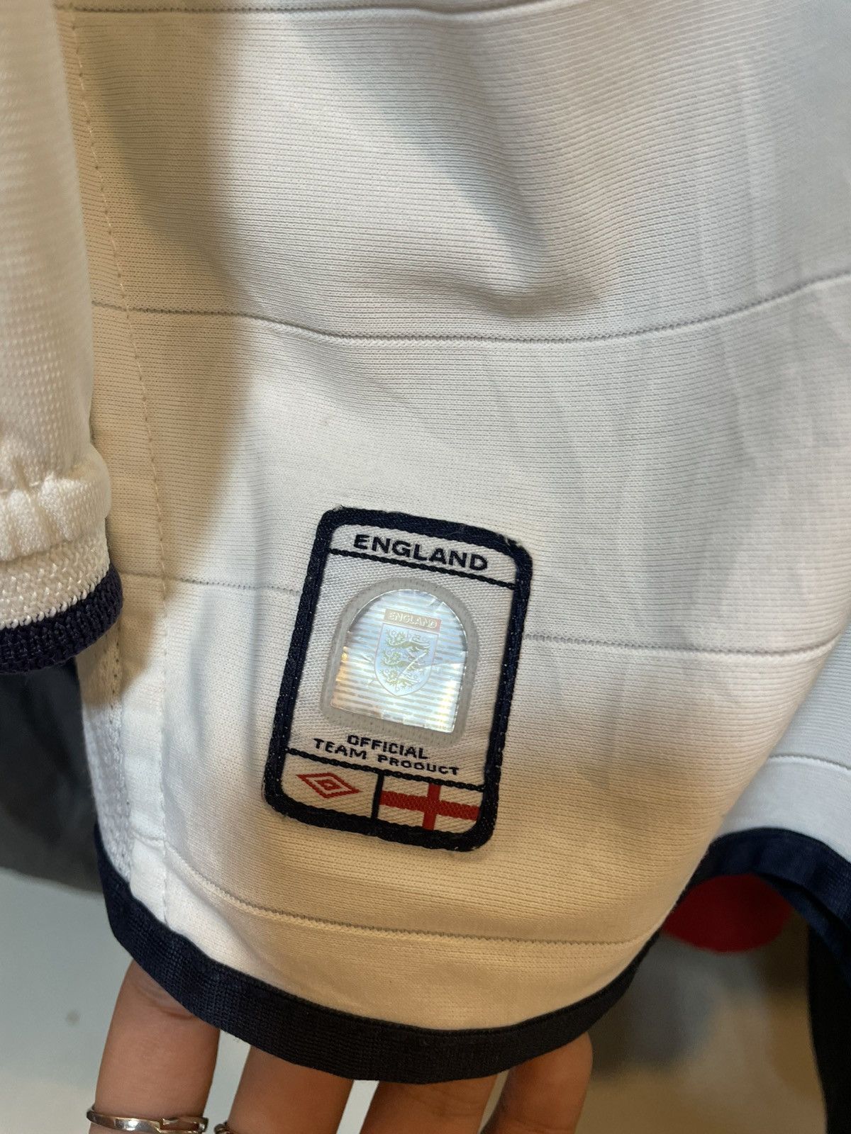 Umbro Vintage 2003-2004 England Long Sleeves Home Kit BECKHAM7 Size US L / EU 52-54 / 3 - 5 Thumbnail