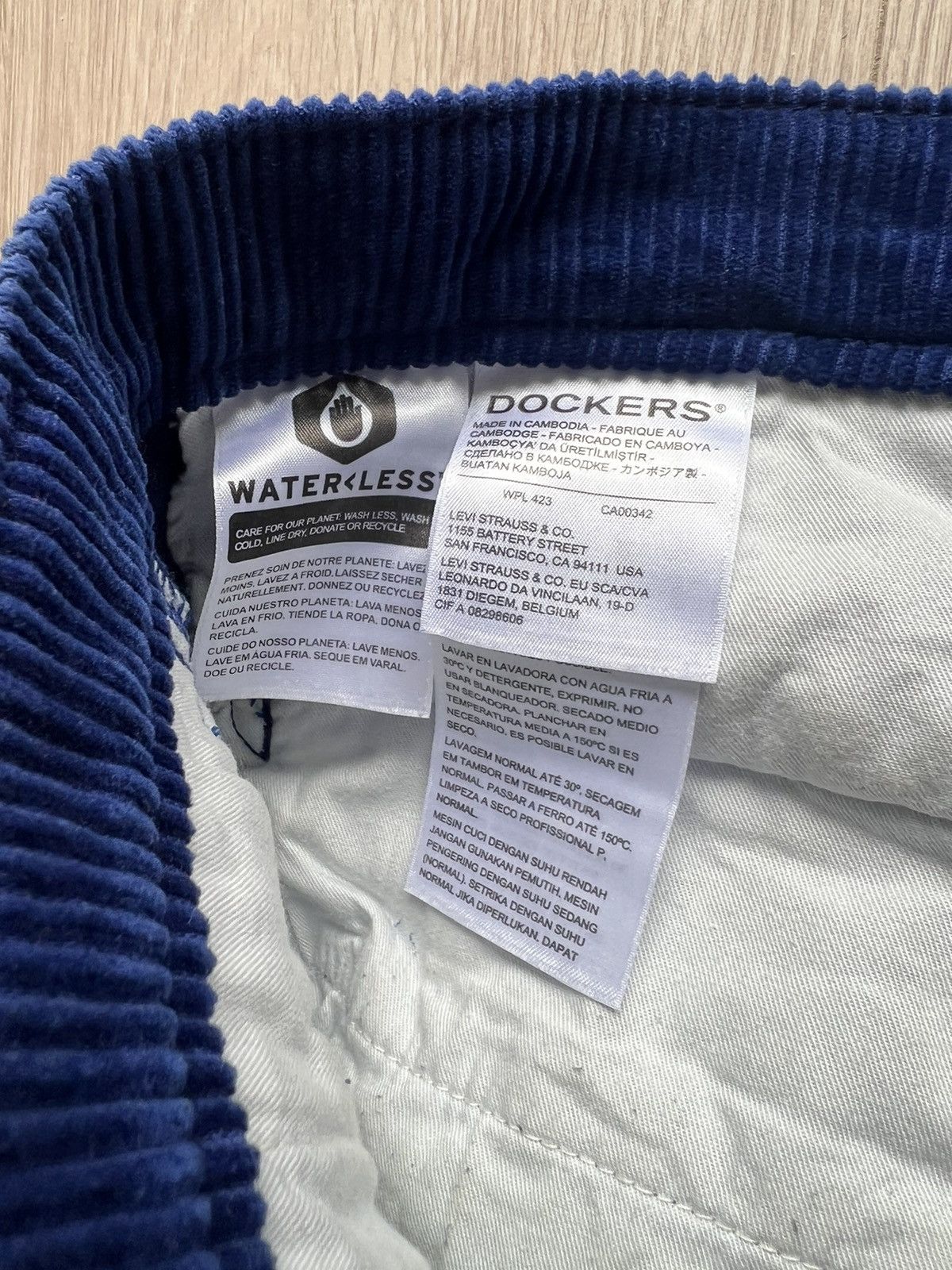 Dockers × Vintage Dockers Corduroy Pants Baggy Relaxed Fit 90s Style Blue Size US 38 / EU 54 - 3 Thumbnail