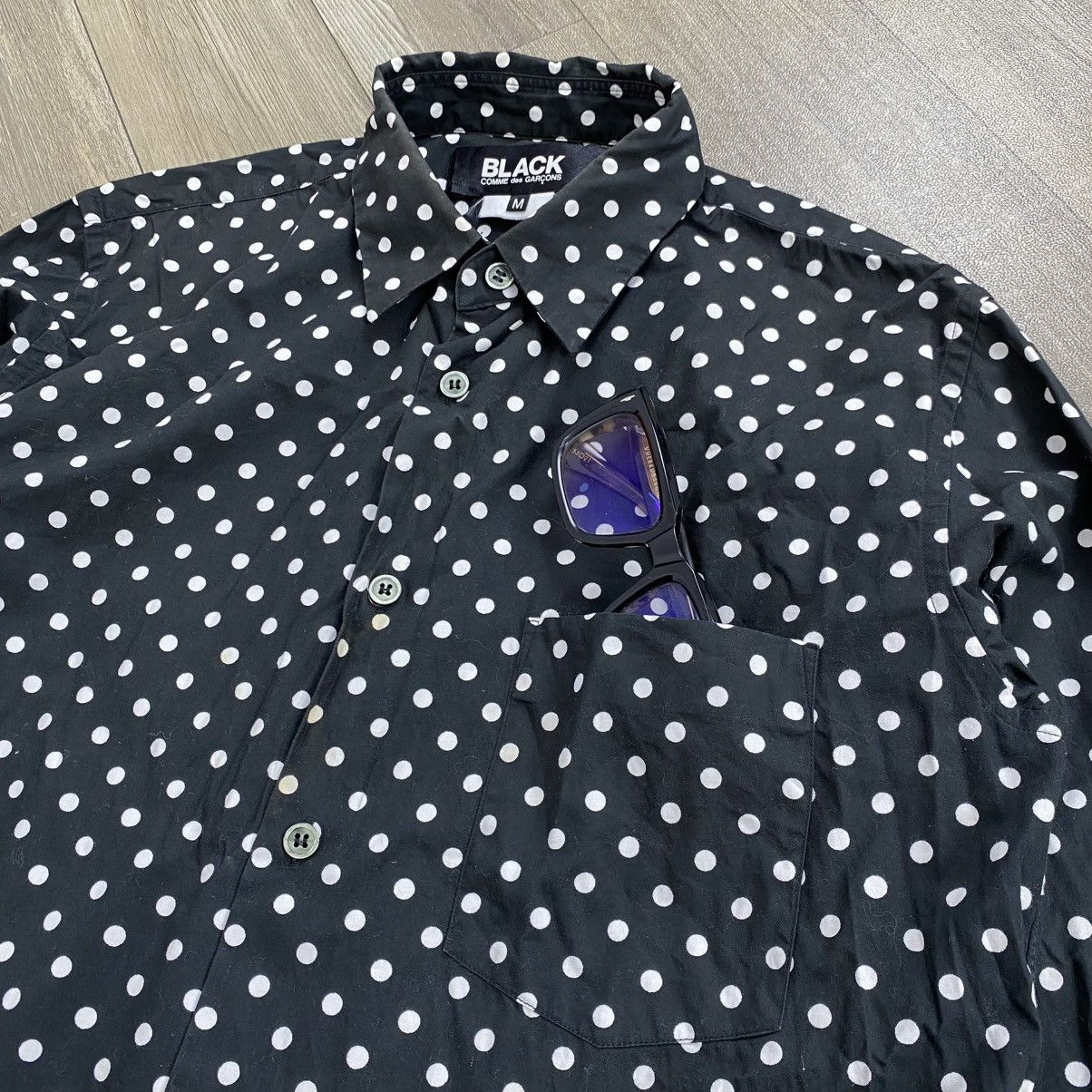Comme des Garcons Homme 🇯🇵 AD2008 Comme des Garcons Homme CDG Polkadot Black Shirt Size US M / EU 48-50 / 2 - 4 Thumbnail