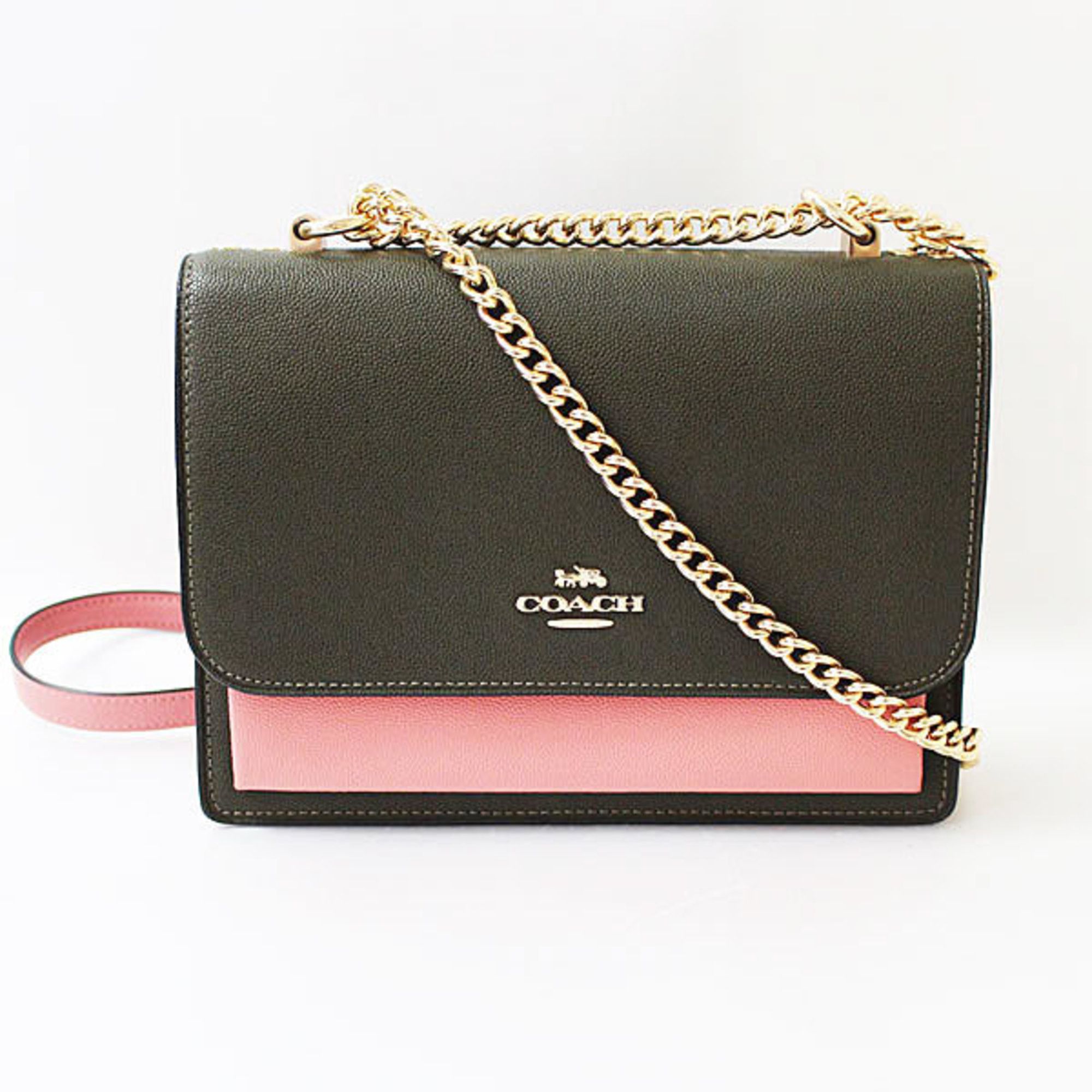 image of Coach Color Block Claire Chain Crossbody 2Way Shoulder Bag 91166, Women's
