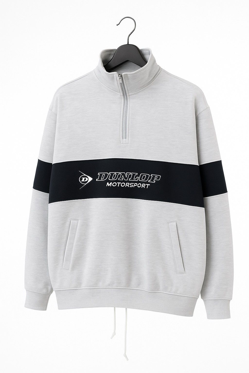 Dunlop Vintage Dunlop Motorsport Half-Zip Sweatshirt 90s Style Size US L / EU 52-54 / 3 - 1 Thumbnail