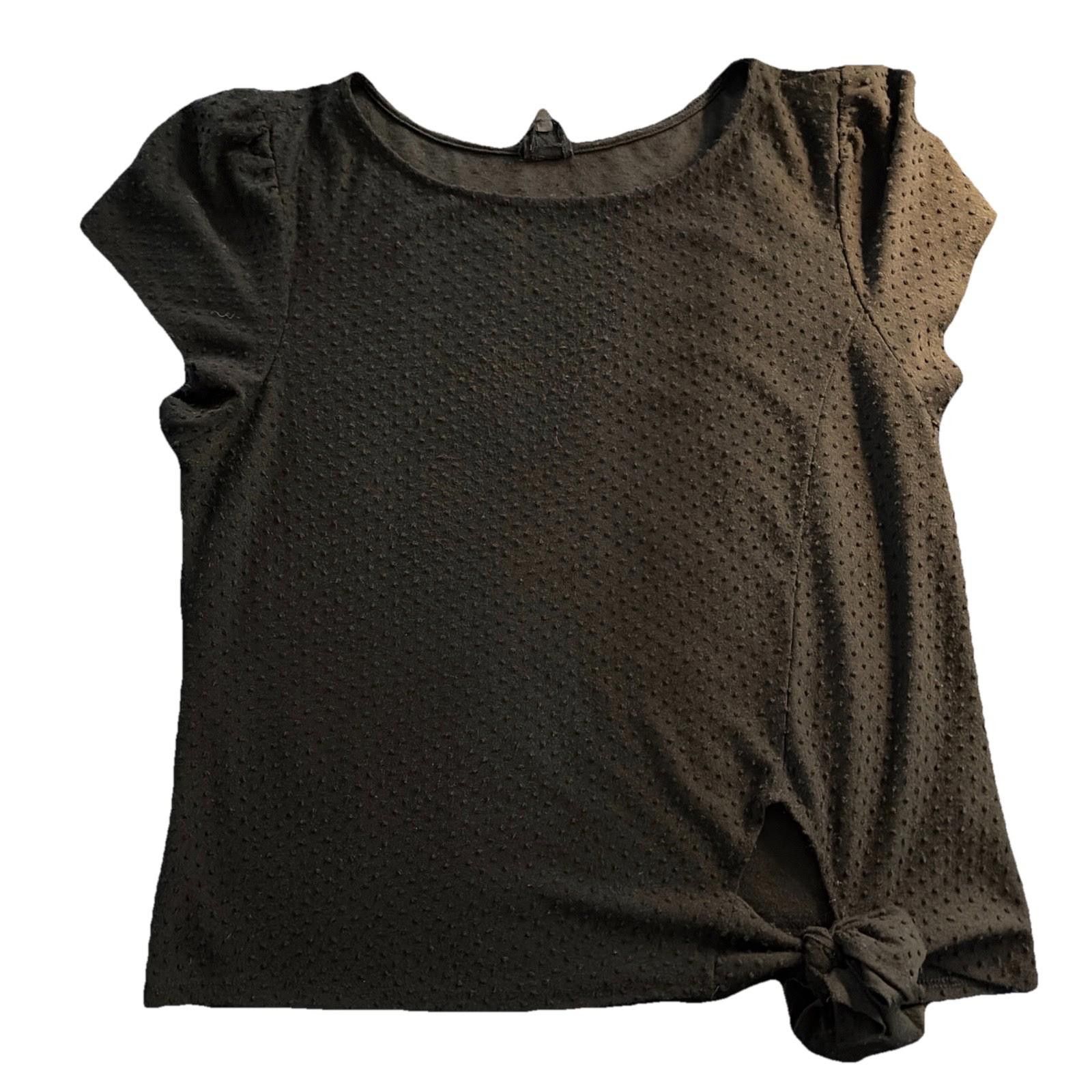 Other Anthropologie W5 Blouse XL Swiss Dot Tie Front Short Sleeve Size XL / US 12-14 / IT 48-50 - 2 Thumbnail