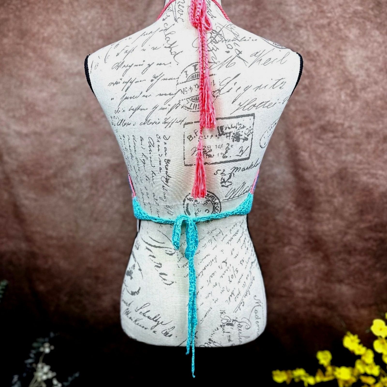 Other Olivaceous Rainbow Crochet Crop Top Multi size M Size M / US 6-8 / IT 42-44 - 11 Thumbnail