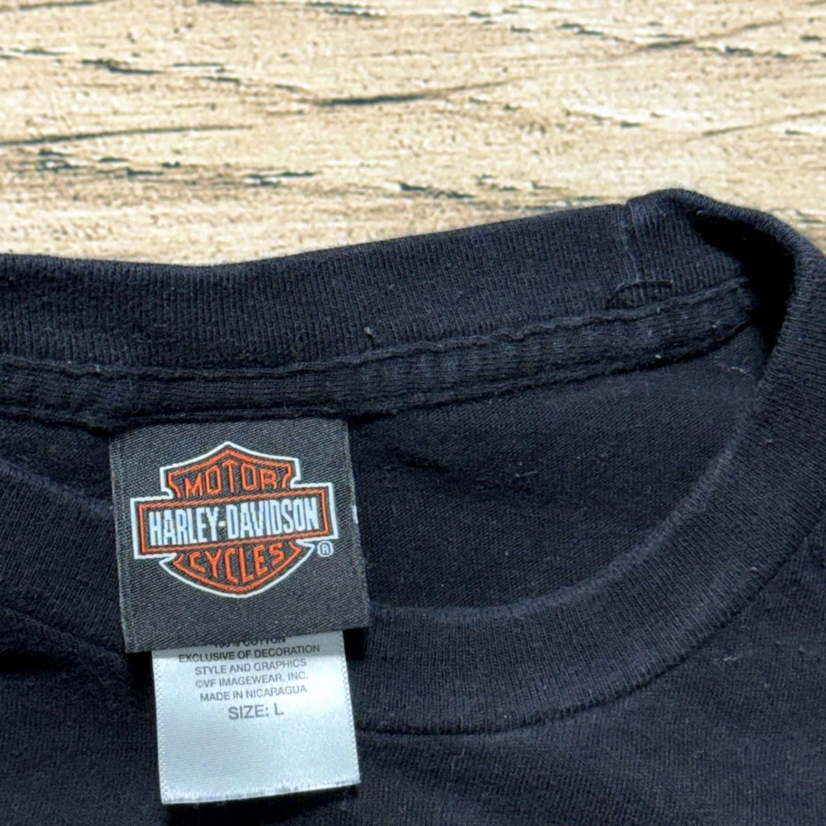 Harley Davidson Harley-Davidson T-Shirt Mens L Black Crew Neck Short Sleeve USA Graphic Print Logo 2010-2019 Vintage? Size US L / EU 52-54 / 3 - 5 Thumbnail