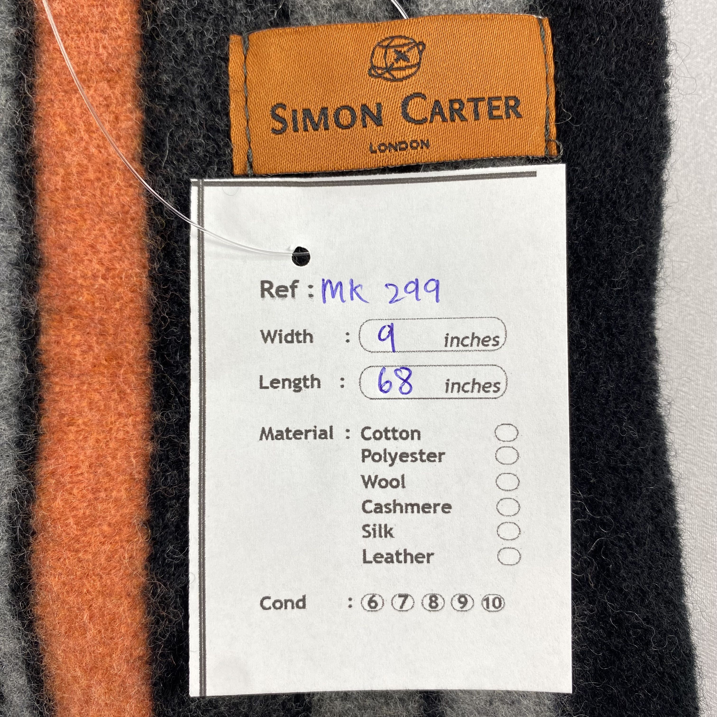 Simon Carter Simon Carter Stripe Scarf Neck Wrap Wool Muffler Size ONE SIZE - 5 Thumbnail