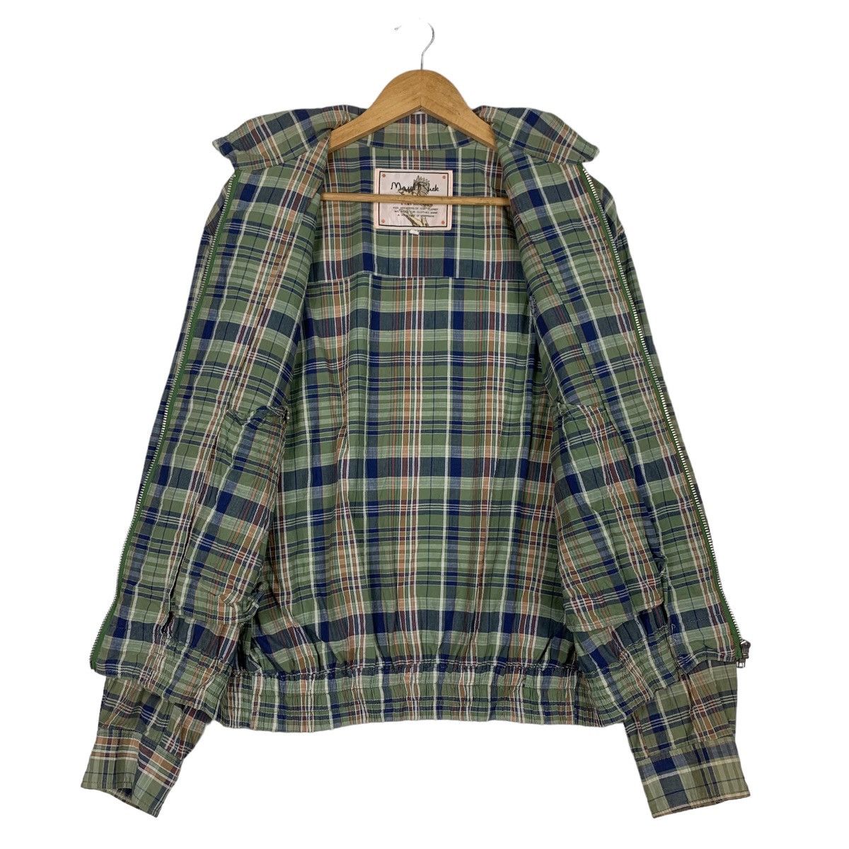 Japanese Brand MAUL RUCK Green Checked Casual Jacket #1047-C47 Size US M / EU 48-50 / 2 - 11 Thumbnail