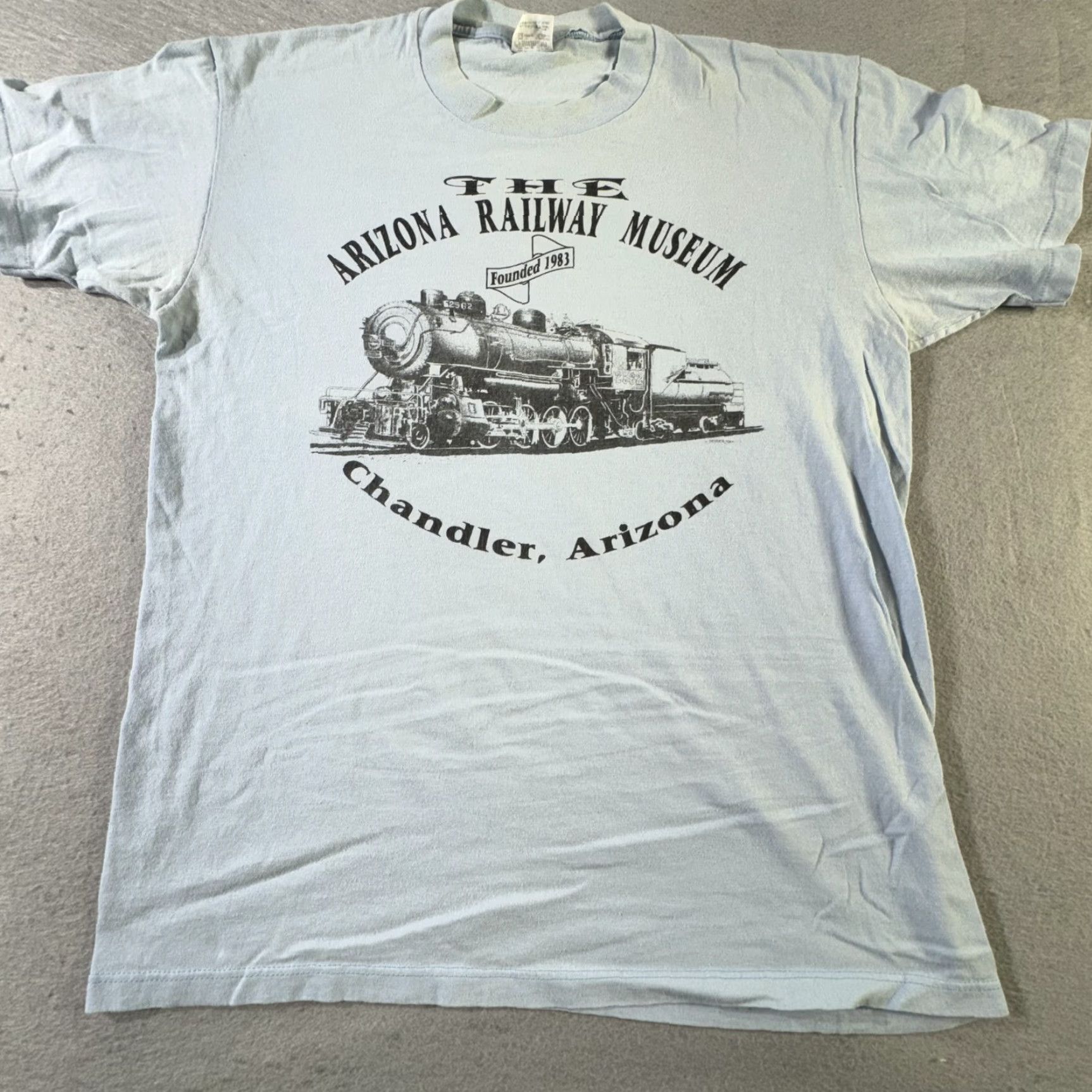 Vintage VINTAGE Arizona Railway Museum Shirt Mens Large Blue Train Graphic Chandler 80s USA Size US L / EU 52-54 / 3 - 2 Thumbnail