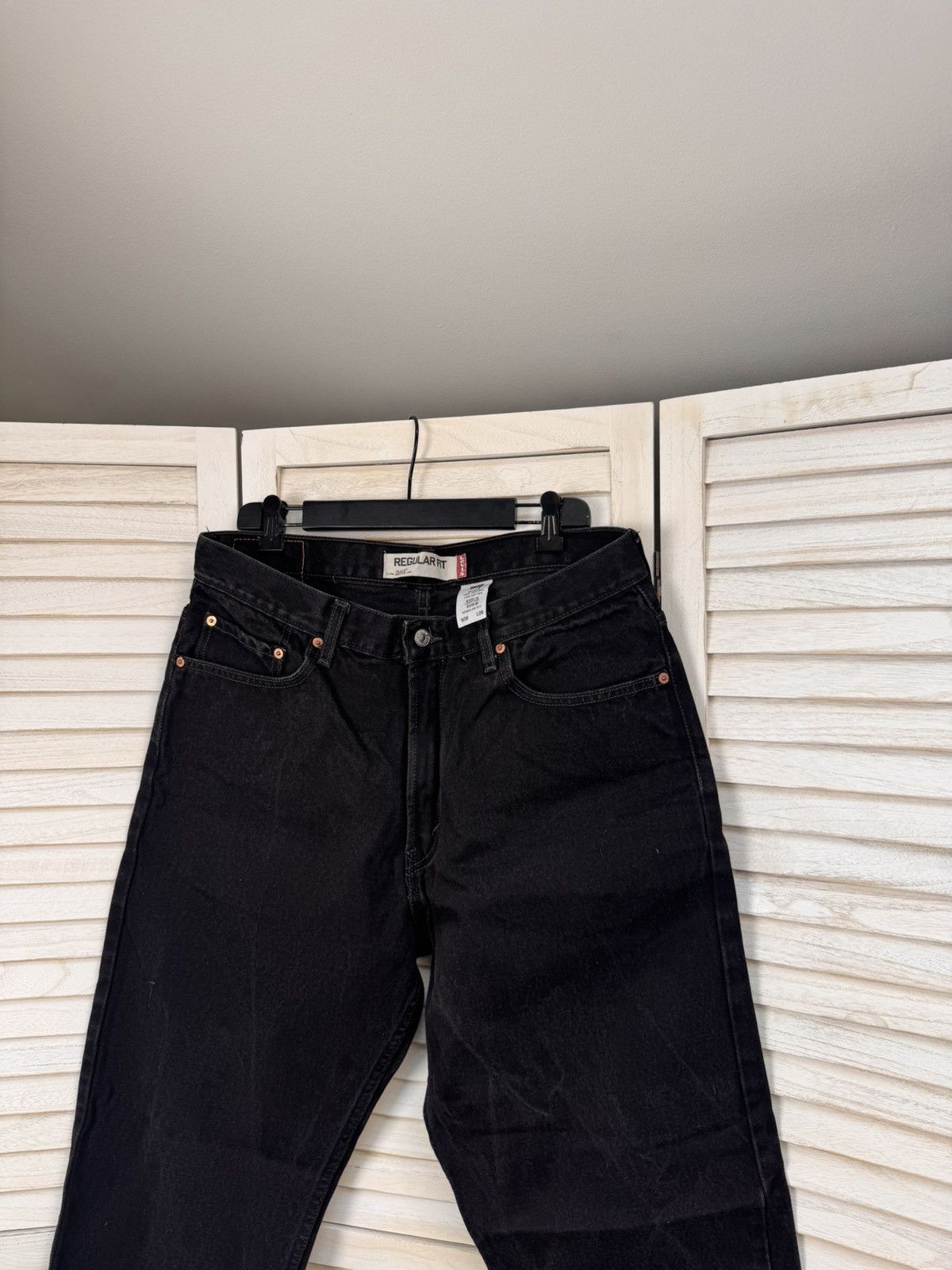 Levi's Levi's Jeans Men's Black Regular Straight Denim Cotton Size US 36 / EU 52 - 15 Thumbnail