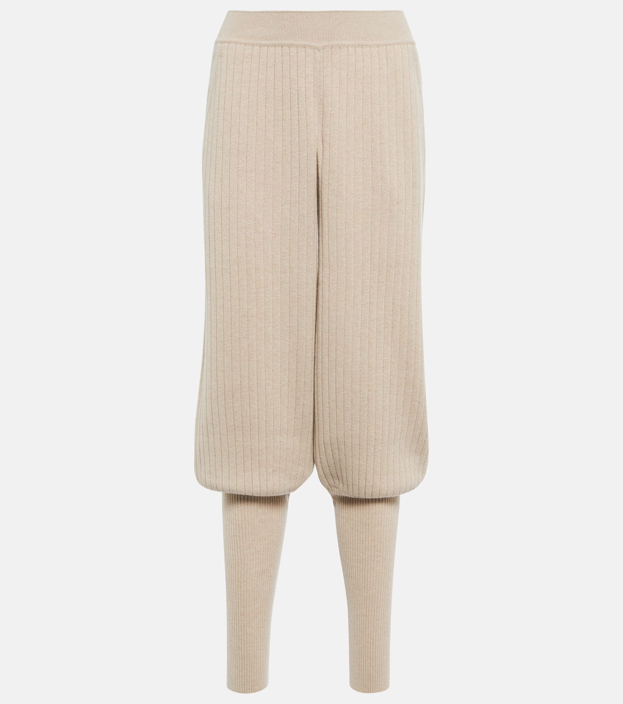Loro Piana o1srvl11e0824 Maras Cashmere Pants in Beige Size 26" / US 2 / IT 38 - 1 Thumbnail