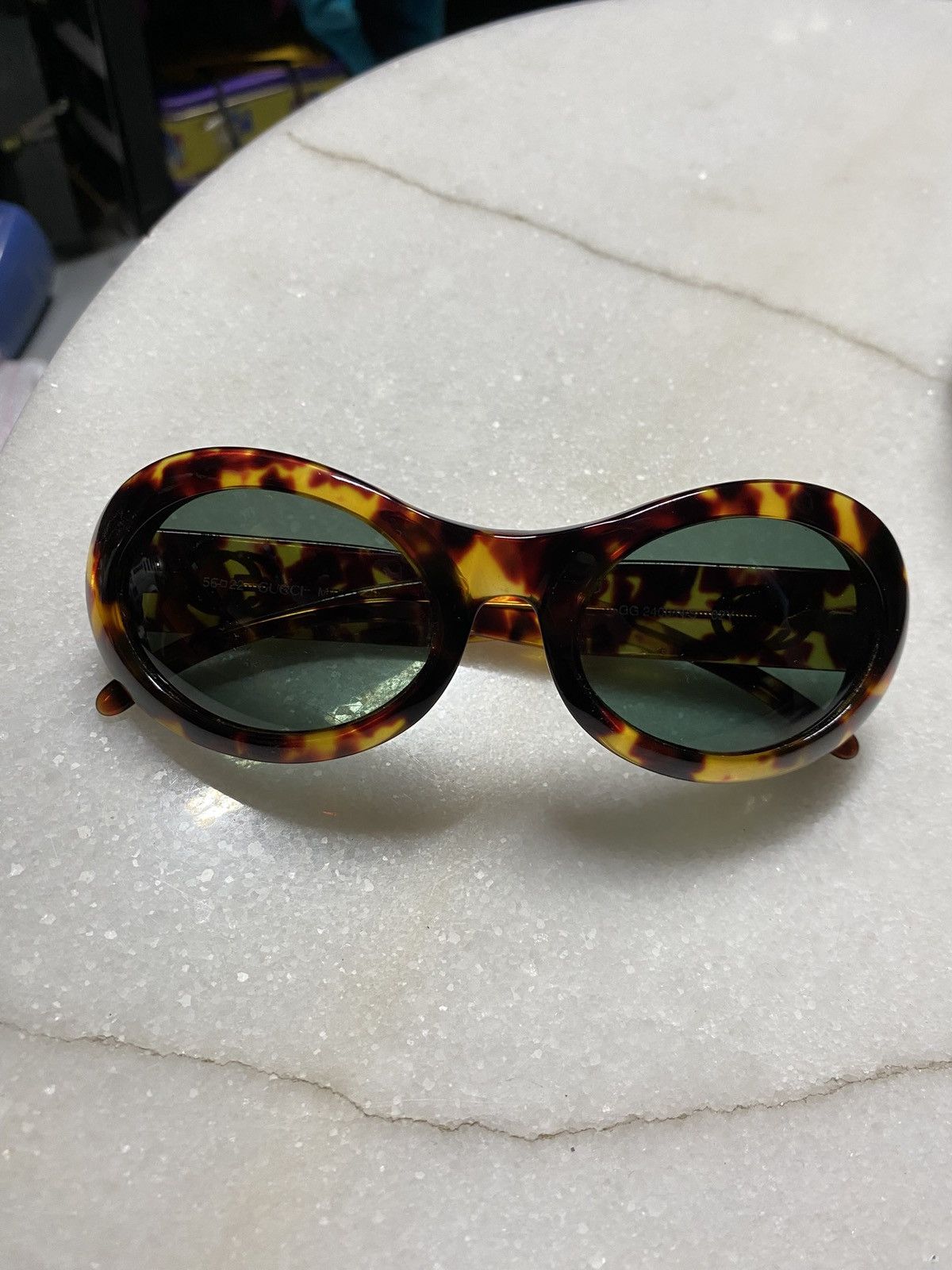 Designer Gucci Round Oval Round Sunglasses Shades Preowned Size ONE SIZE - 4 Thumbnail
