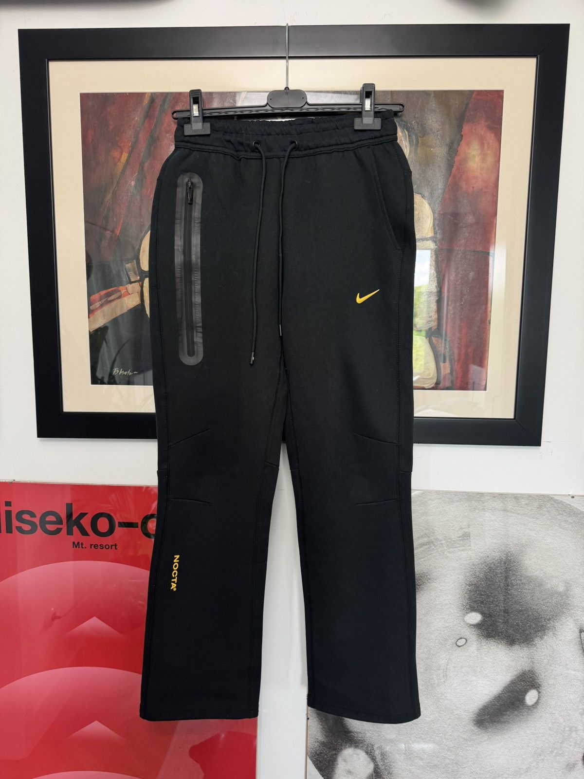NOCTA × Nike Nike Nocta Sweatpants Black Yellow Drake Joggers Hype Rare Size US 29 - 1 Thumbnail
