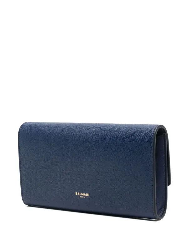 Balmain o1s1wg111225 Size:OS/Leather Clutch Cith Chain Strap in Blue Size ONE SIZE - 2 Thumbnail