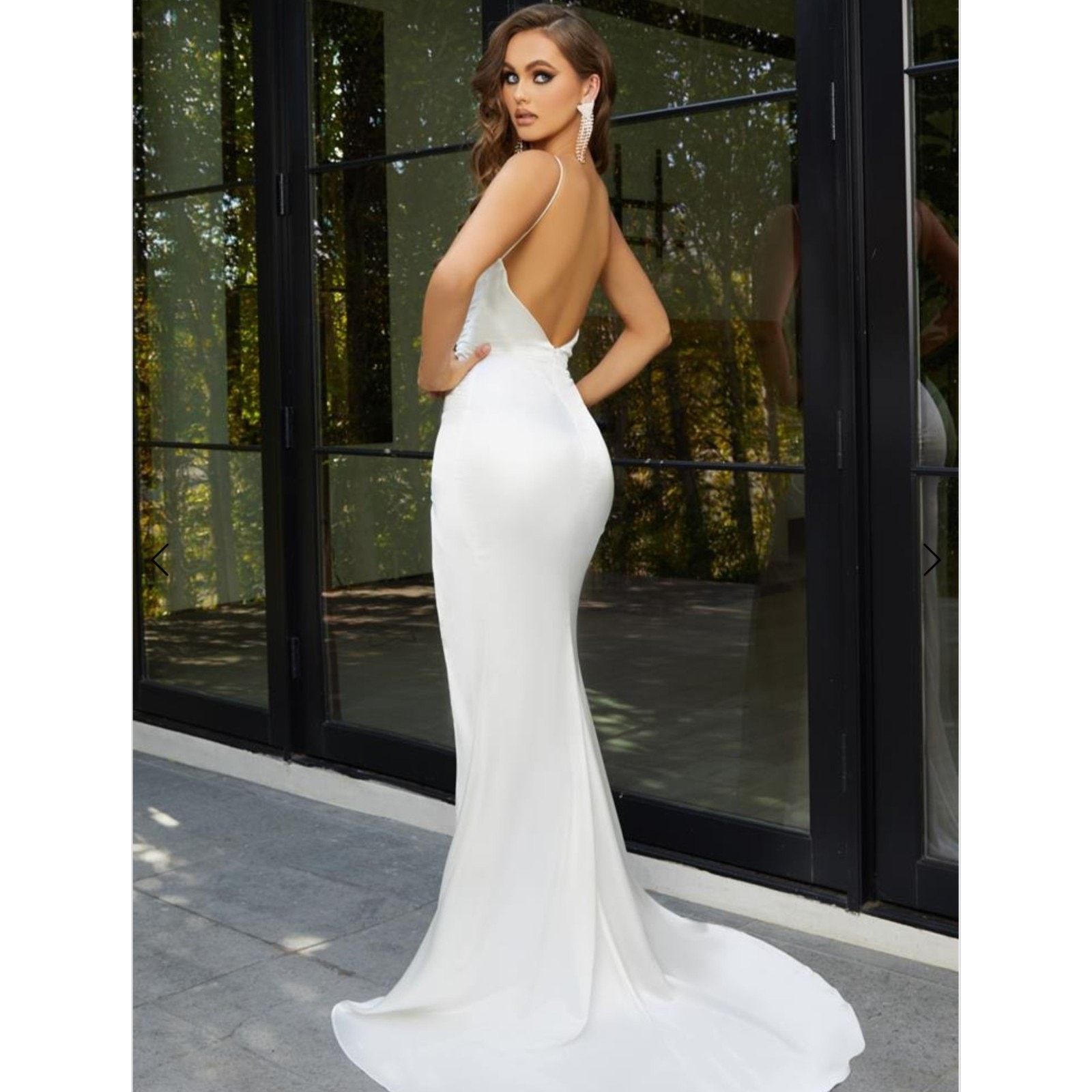 Other Portia Scarlett Hugo Gown White Wedding Evening Dress Size 8 Size M / US 6-8 / IT 42-44 - 4 Thumbnail