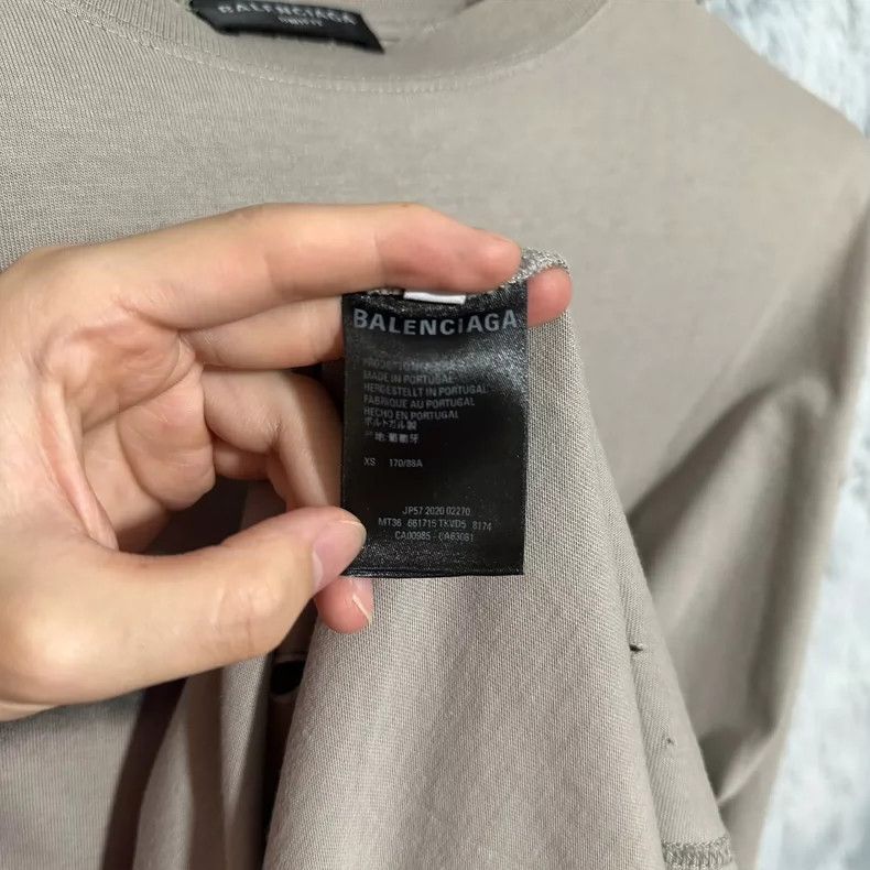 Balenciaga Balenciaga Blur Mosaic Short Sleeve T-Shirt Khaki Size US XS / EU 42 / 0 - 4 Thumbnail