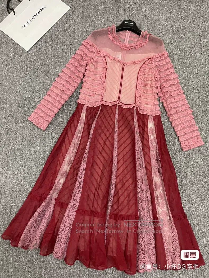 Valentino Valentino Lace patchwork dress Size M / US 6-8 / IT 42-44 - 4 Thumbnail