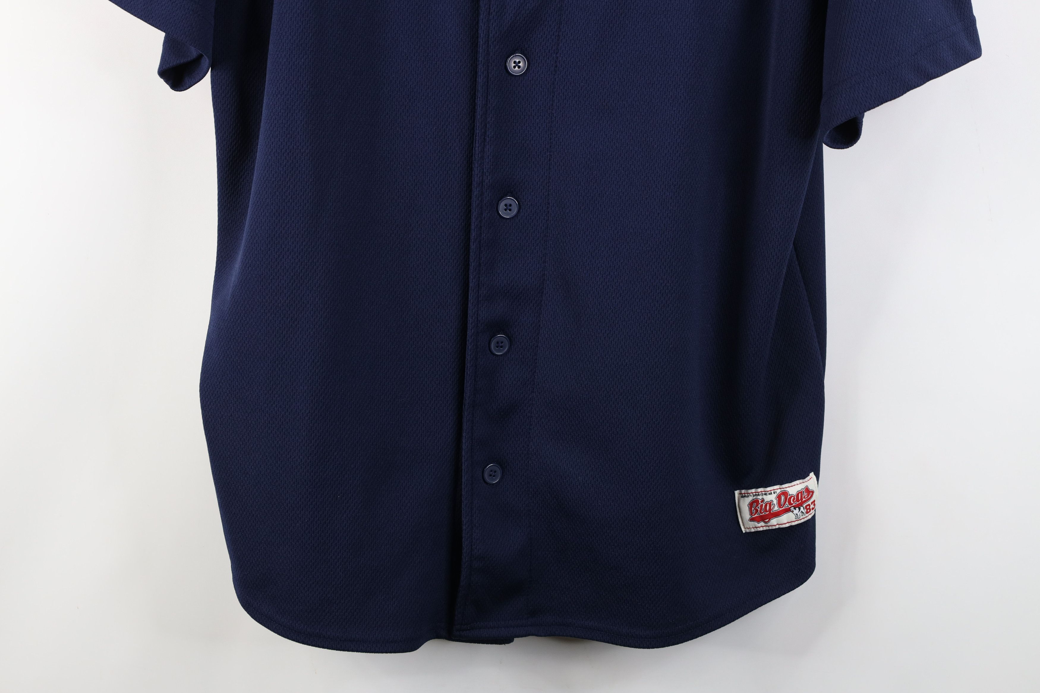 Big Dogs Vintage 90s Y2K Big Dogs Short Sleeve Baseball Jersey Blue Size US L / EU 52-54 / 3 - 3 Thumbnail