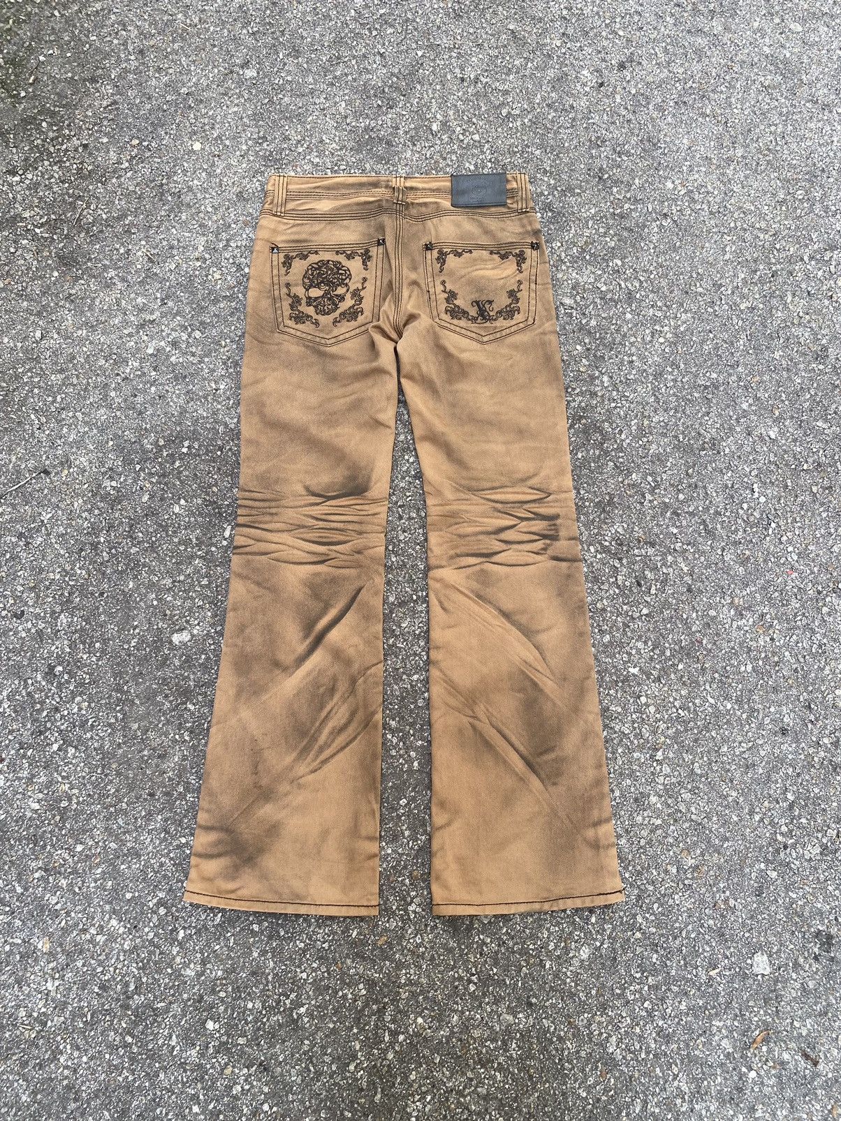 If Six Was Nine Flared Xfrm Skull Embroidery Clawmark Boot Cut Pants Size US 30 / EU 46 - 1 Thumbnail