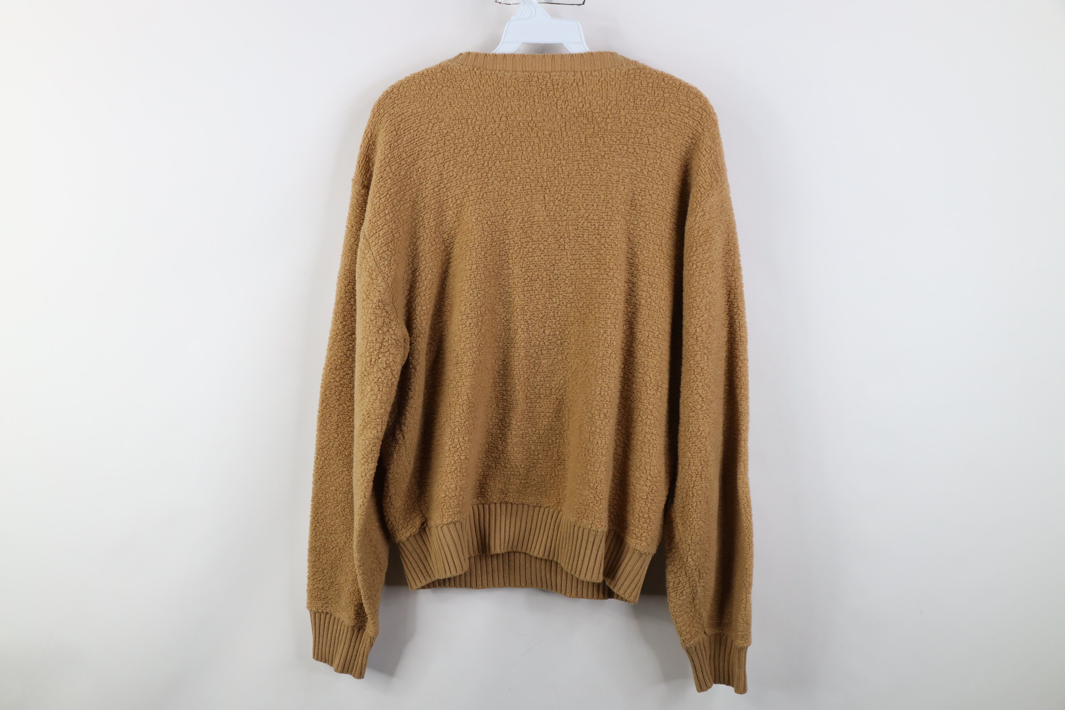 Vintage Vintage 70s Streetwear Textured Fleece V-Neck Sweater USA Size L / US 10 / IT 46 - 9 Thumbnail