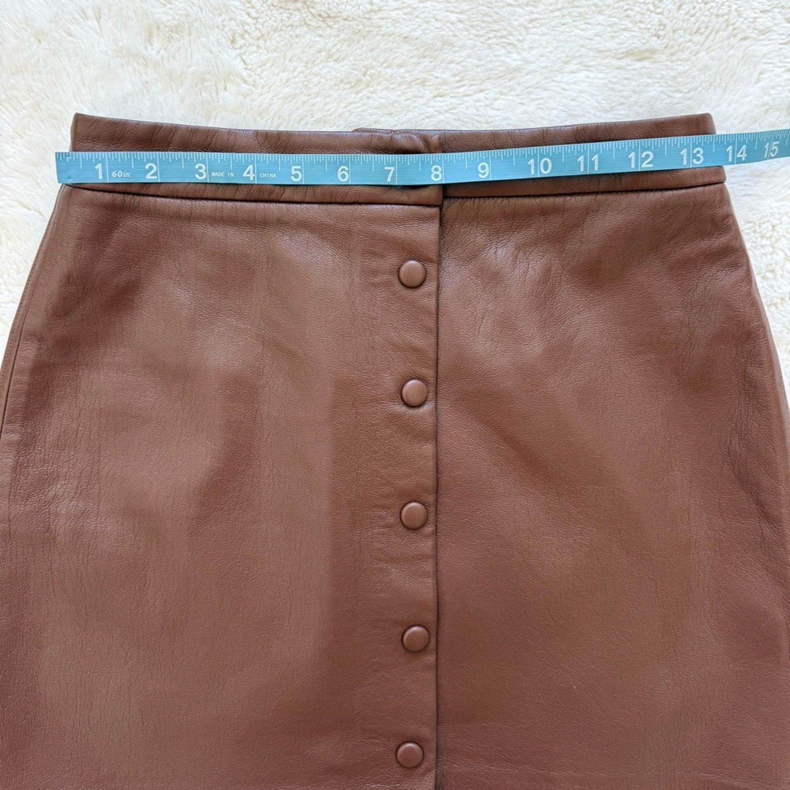 Aritzia Wilfred by Aritzia faux leather brown skirt size 6 US Size 28" / US 6 / IT 42 - 6 Thumbnail