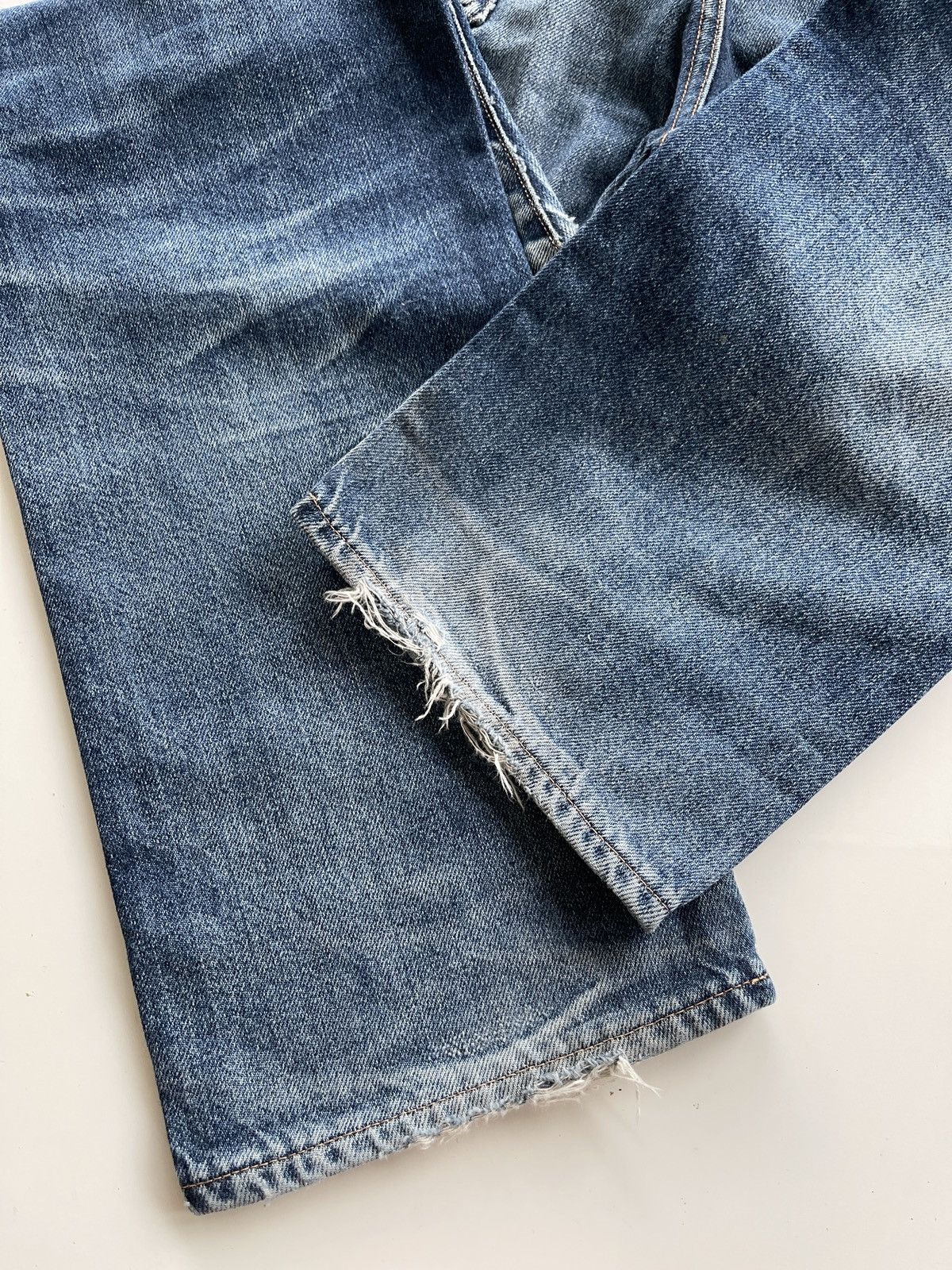 Japanese Brand Ripped Distressed GU Denim Size US 34 / EU 50 - 7 Thumbnail