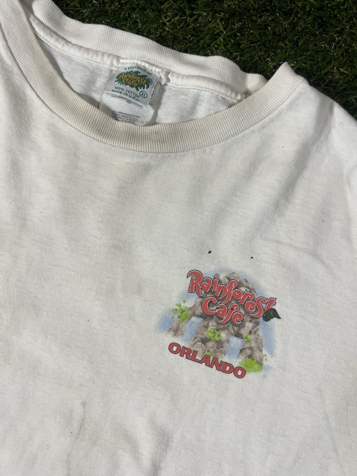 Rainforest × Vintage Vintage 90s Made in USA Distressed Orlando Rain Forest Cafe Size US XXL / EU 58 / 5 - 4 Thumbnail