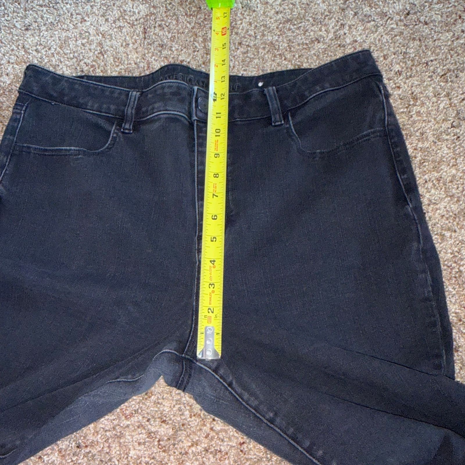 American Eagle Outfitters American Eagle Jeans Womens 18 Black Hi Rise Jegging Size 40" / US 18 - 6 Thumbnail