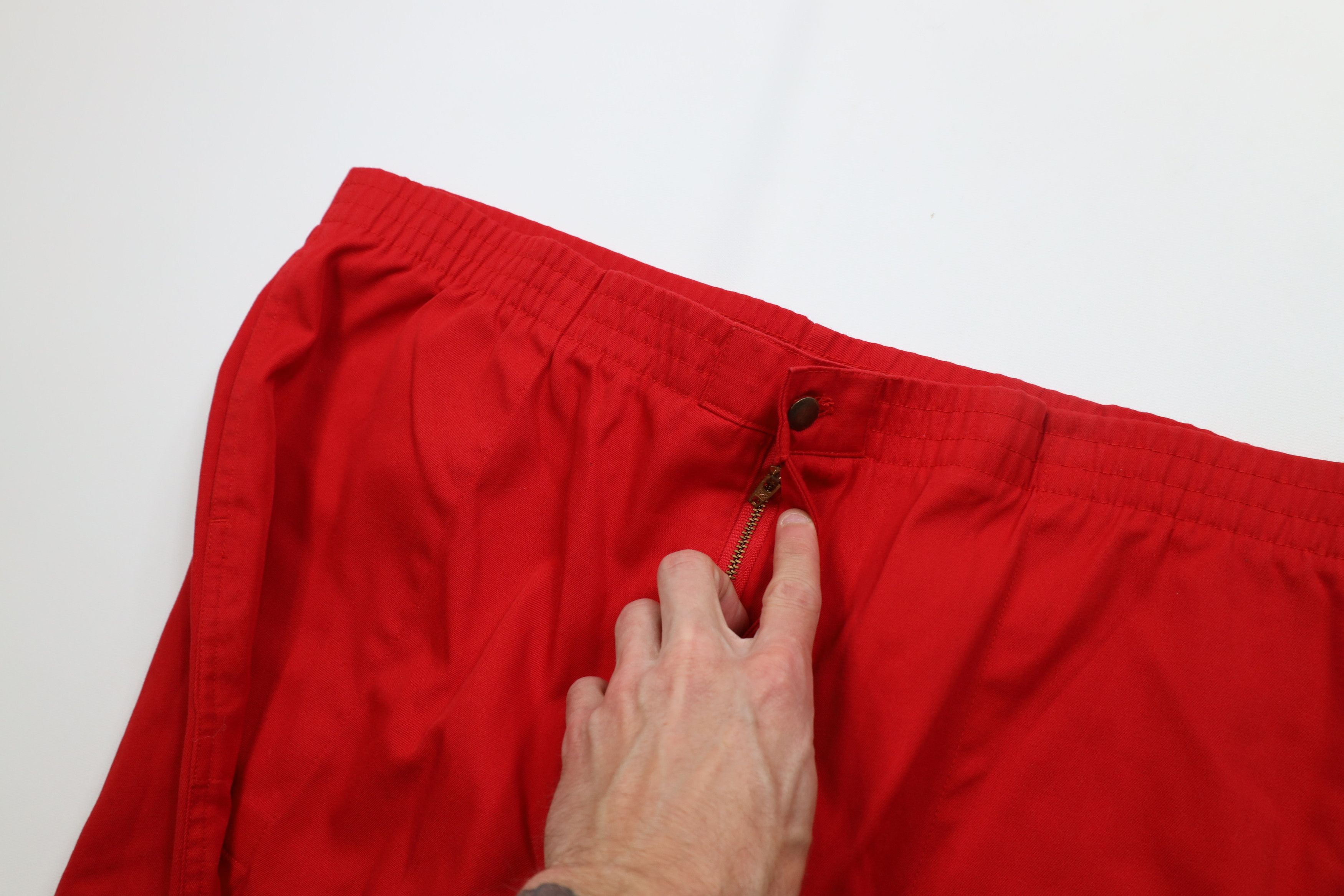 Woolrich Woolen Mills Vintage 90s Woolrich Wide Leg Utility Pants Trousers Red Size US 38 / EU 54 - 6 Thumbnail