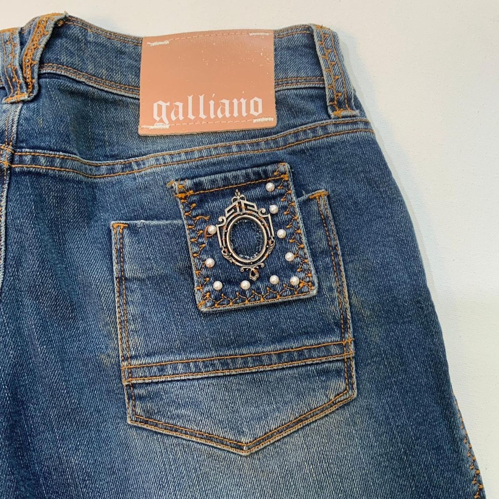 John Galliano Vintage john galliano embellished denim Size 28" / US 6 / IT 42 - 1 Thumbnail