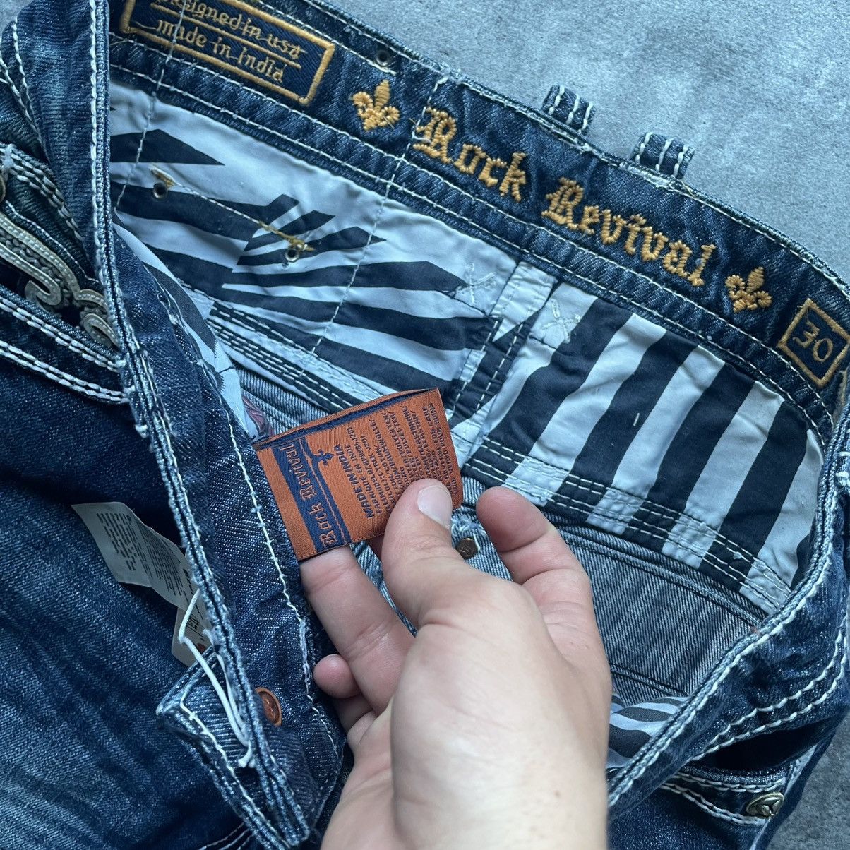 Rock Revival × Vintage NWT Rock Revival Cyrek Chrome Hearts Style Pants Size US 30 / EU 46 - 8 Thumbnail
