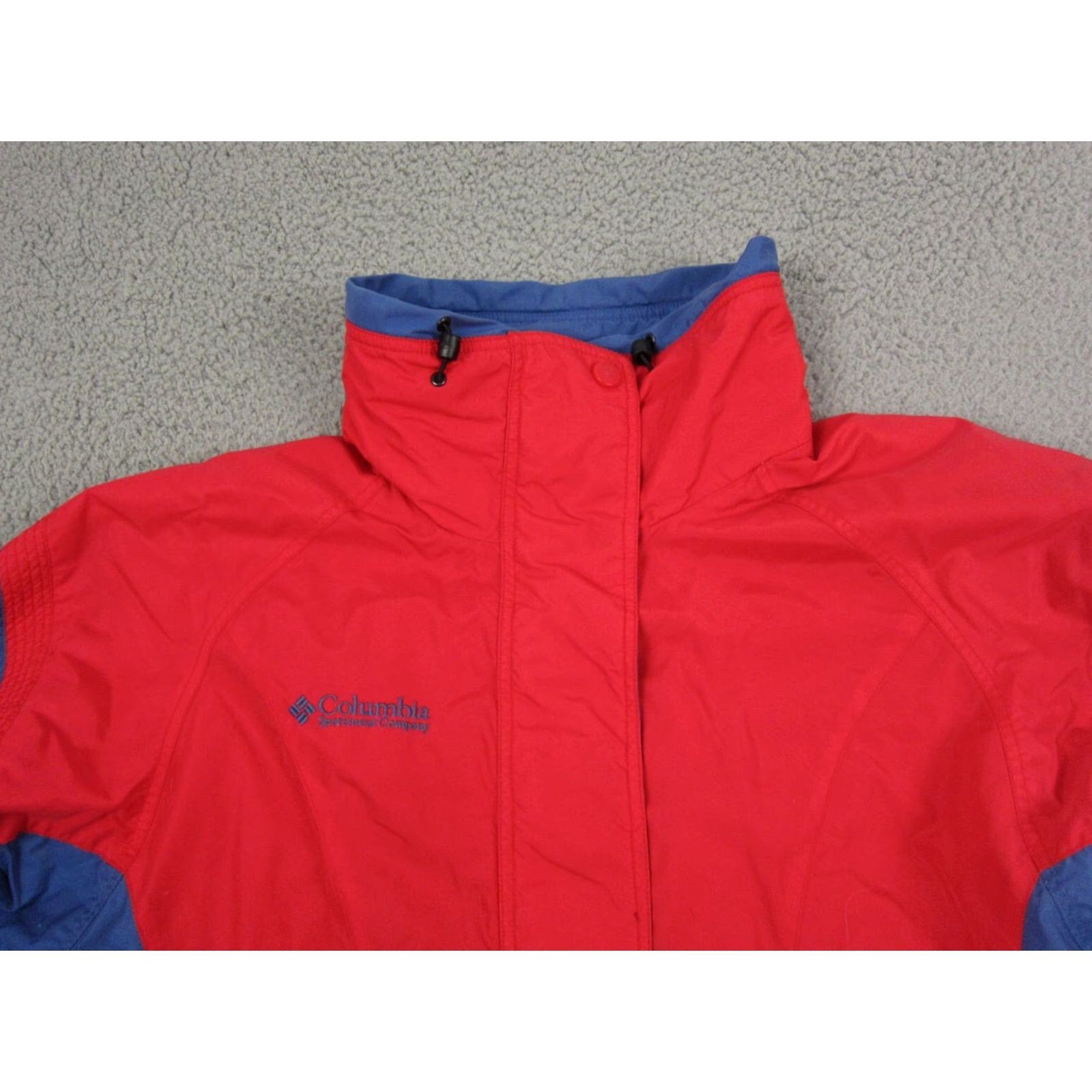 Vintage Columbia Jacket Womens M Red Full Zip Windbreaker 90s Vintage Style Windbreaker Columba? Size M / US 6-8 / IT 42-44 - 2 Thumbnail
