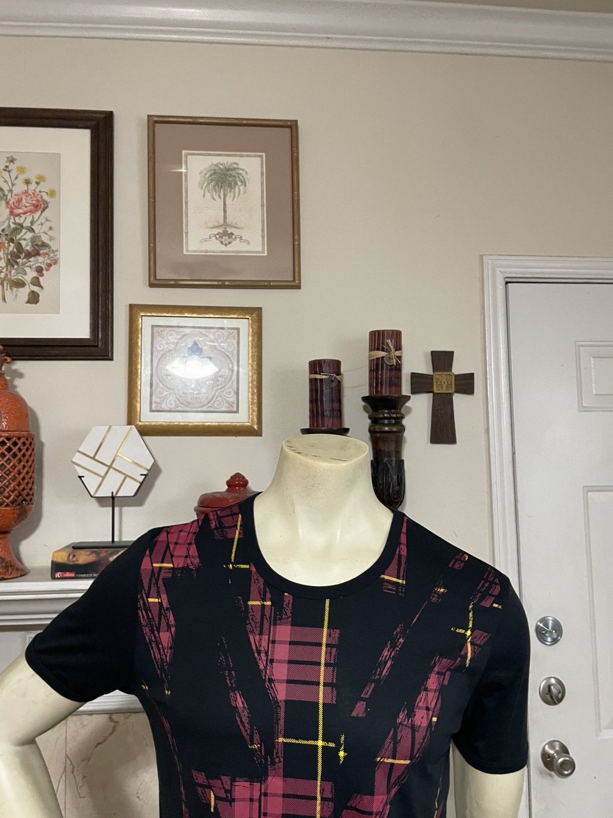 Alexander McQueen Plaid Patches Crewneck t shirt Size US M / EU 48-50 / 2 - 6 Thumbnail