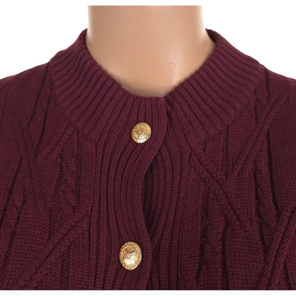 Celine Vintage 80s/90s Celine Paris 1/2 Crest Button Sweater Size M Size M / US 6-8 / IT 42-44 - 4 Thumbnail