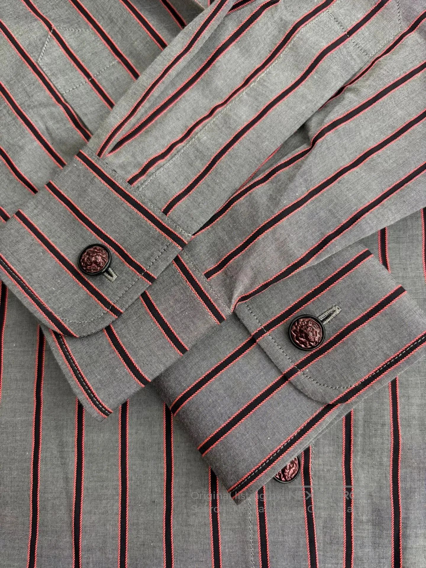 Chanel Chanel Striped Shirt with Velvet Collar. Size US XL / EU 56 / 4 - 4 Thumbnail