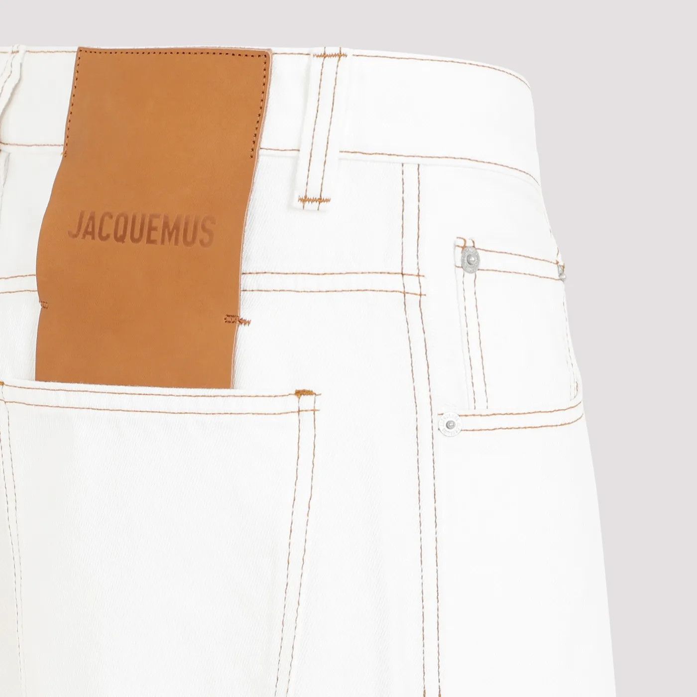 Jacquemus o1s22i1n1024 Large Nimes Jeans in White Size US 30 / EU 46 - 4 Thumbnail