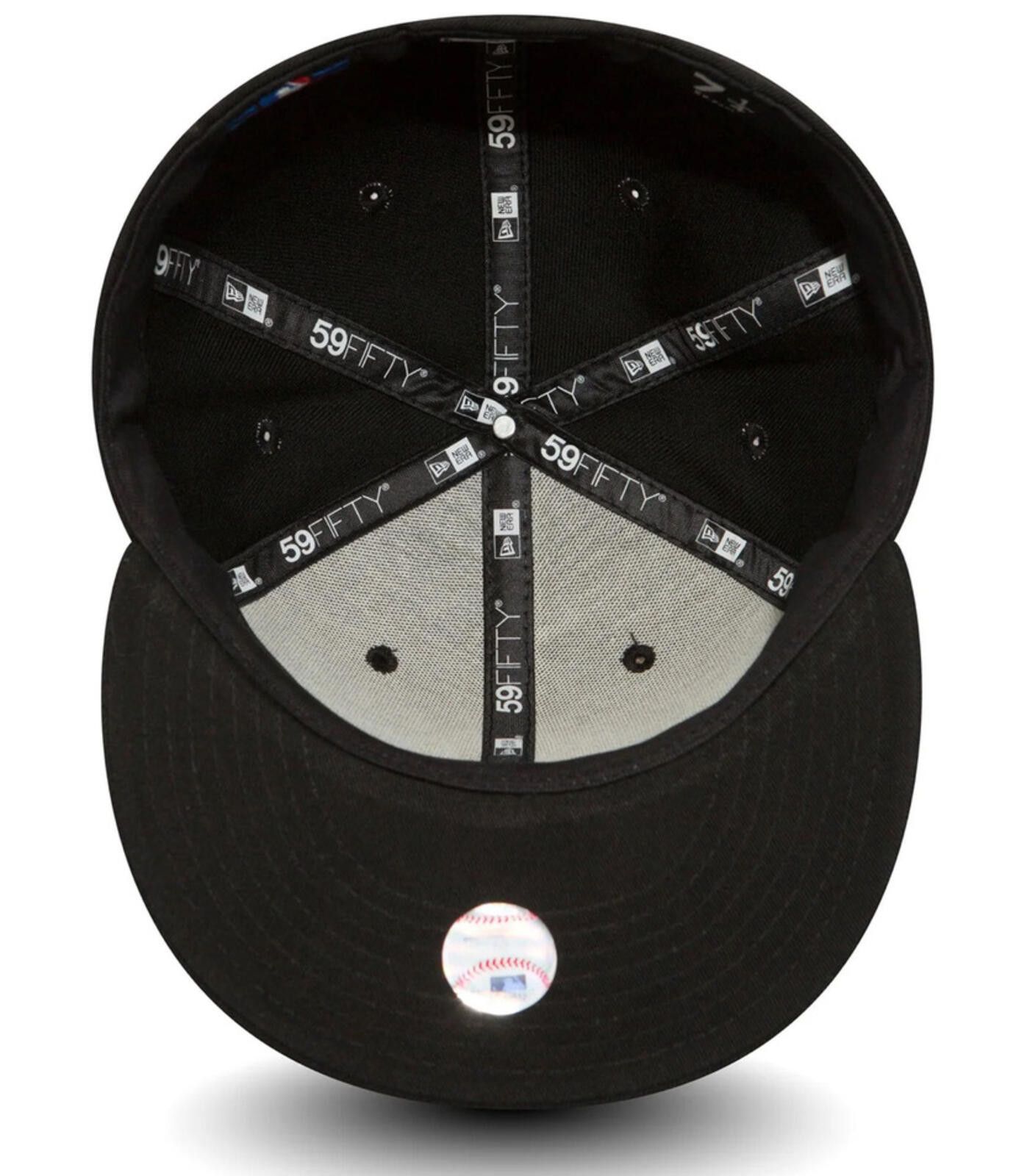 New Era New Era New York Yankees 59FIFTY Black / White 7 1/4 Size ONE SIZE - 3 Thumbnail