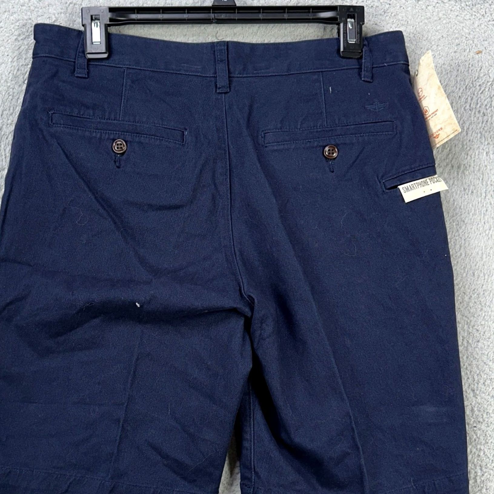 Dockers Dockers Mens Khakis Shorts 30 Navy Blue Performance Stretch Flat Front NEW Size US 30 / EU 46 - 2 Thumbnail