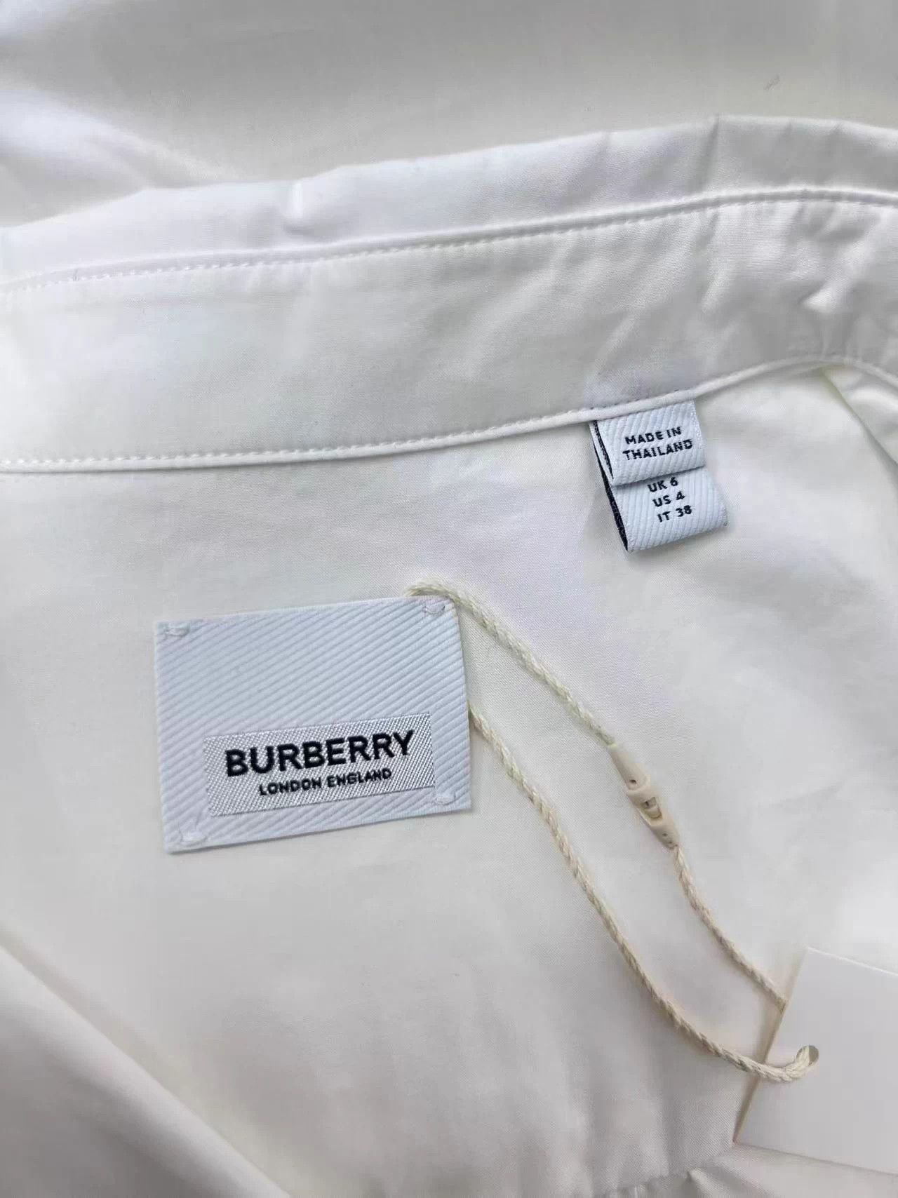 Burberry Burberry Women's White Embroidered Logo Dress 36 Size S / US 4 / IT 40 - 5 Thumbnail
