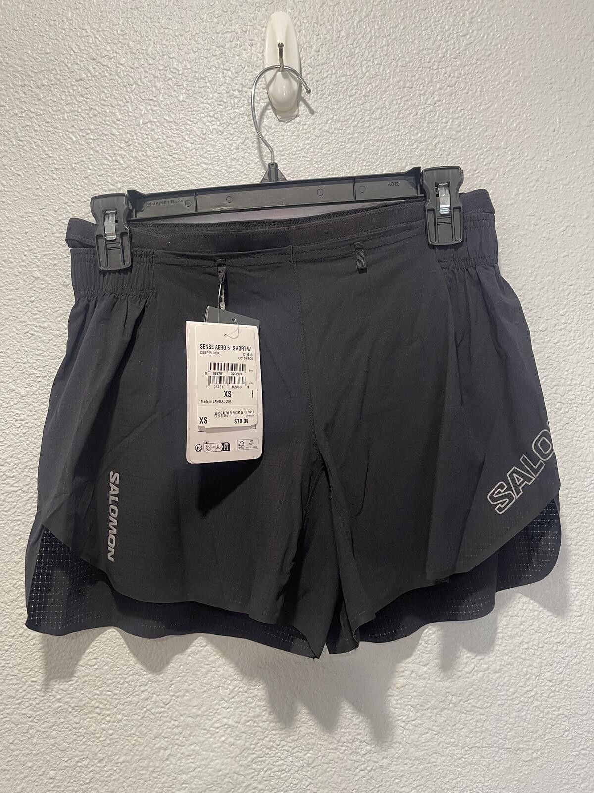 Salomon Salomon Sense Aero 5" Running Shorts XS Black Size 26" / US 2 / IT 38 - 1 Thumbnail
