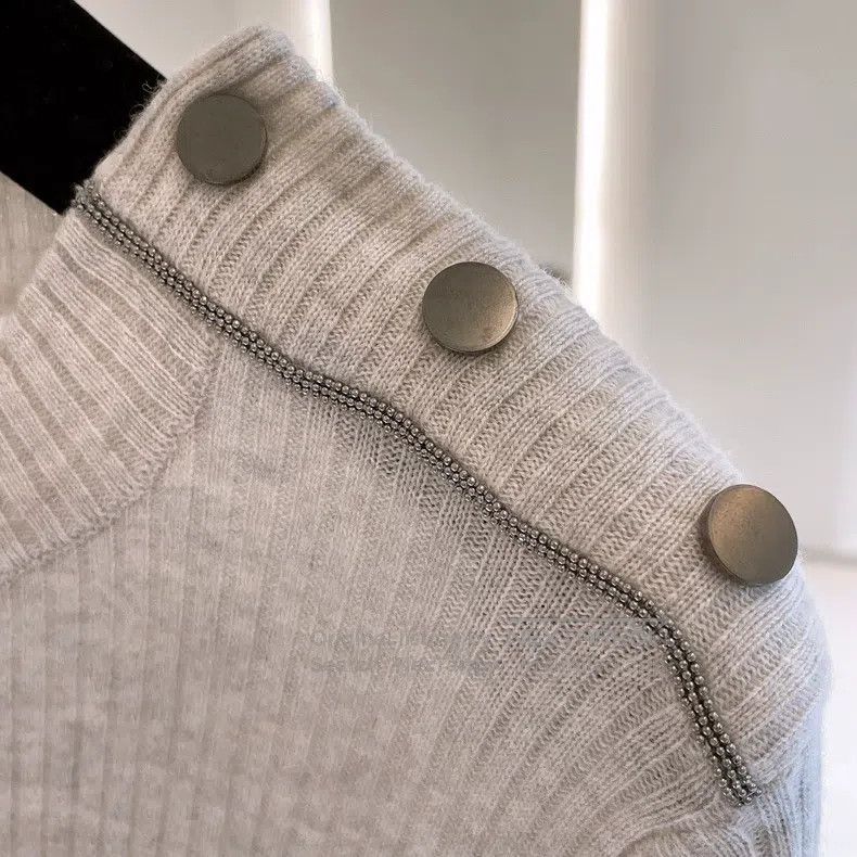 Brunello Cucinelli Brunello Cucinelli Gray Cashmere Knit Thin Sweater Size XS / US 0-2 / IT 36-38 - 5 Thumbnail
